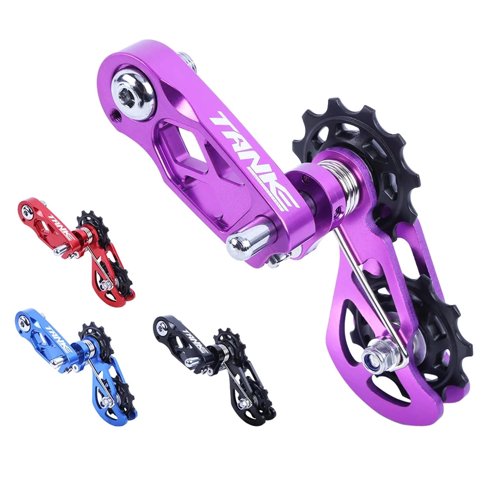 - Single Speed Chain Tensioner with Multi-segment Tension Adjustment and Double Spring Chain Guide, Ultra-Smooth Mountain Bike Chain Tensioner - Noiseless Performance, Easy Installation