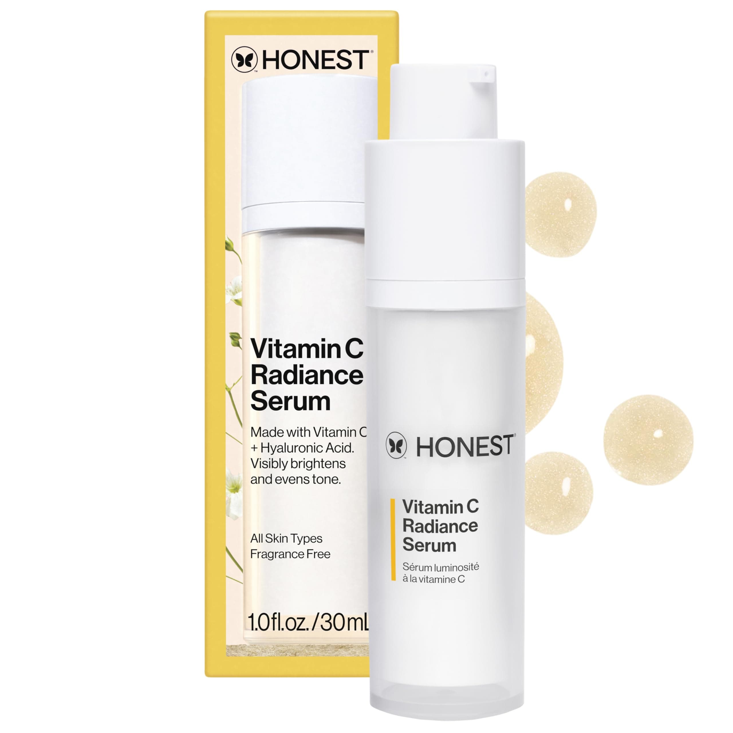 Vitamin C Radiance Serum with Artichoke & Clover Extracts | Paraben Free, Dermatologist Tested, Cruelty Free | 1.0 fl. oz.