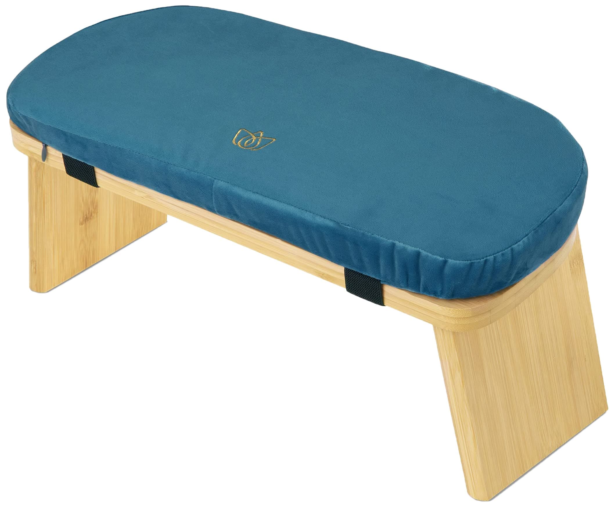 Florensi Meditation Bench - Bamboo, Foldable & Ergonomic Meditation Stool - Sturdy Prayer Bench with Meditation Cushion, Comfortable for Kneeling or Sitting - Perfect for Deeper & Longer Meditation