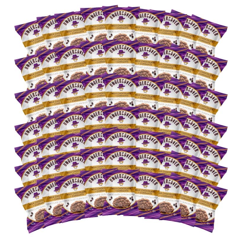 Undercover Chocolate Quinoa Crisps - Milk Chocolate + Currants | 70-Count, Individually Wrapped Crisps | Gluten Free, Nut-Free, Allergen Friendly, Kosher