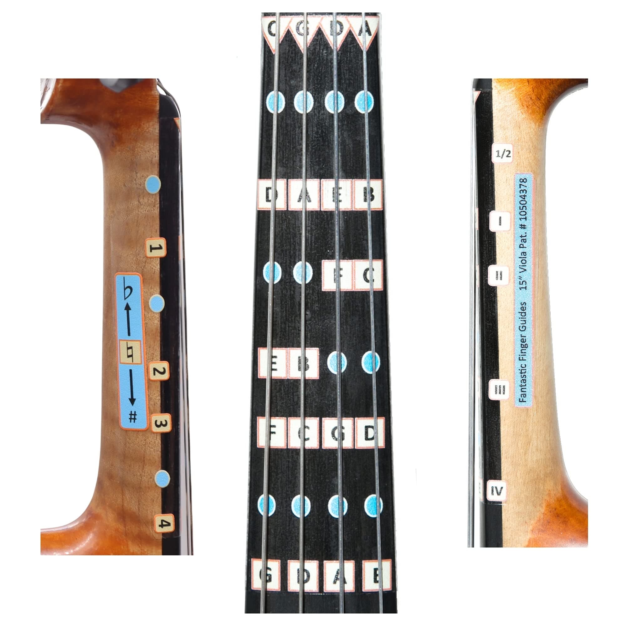 Fantastic Finger Guide for Violas | Stringed Musical Instruments | Fingerboard and Fretboard Stickers for Learning All Notes | Adult Beginner Viola Finger Guide |15" Size