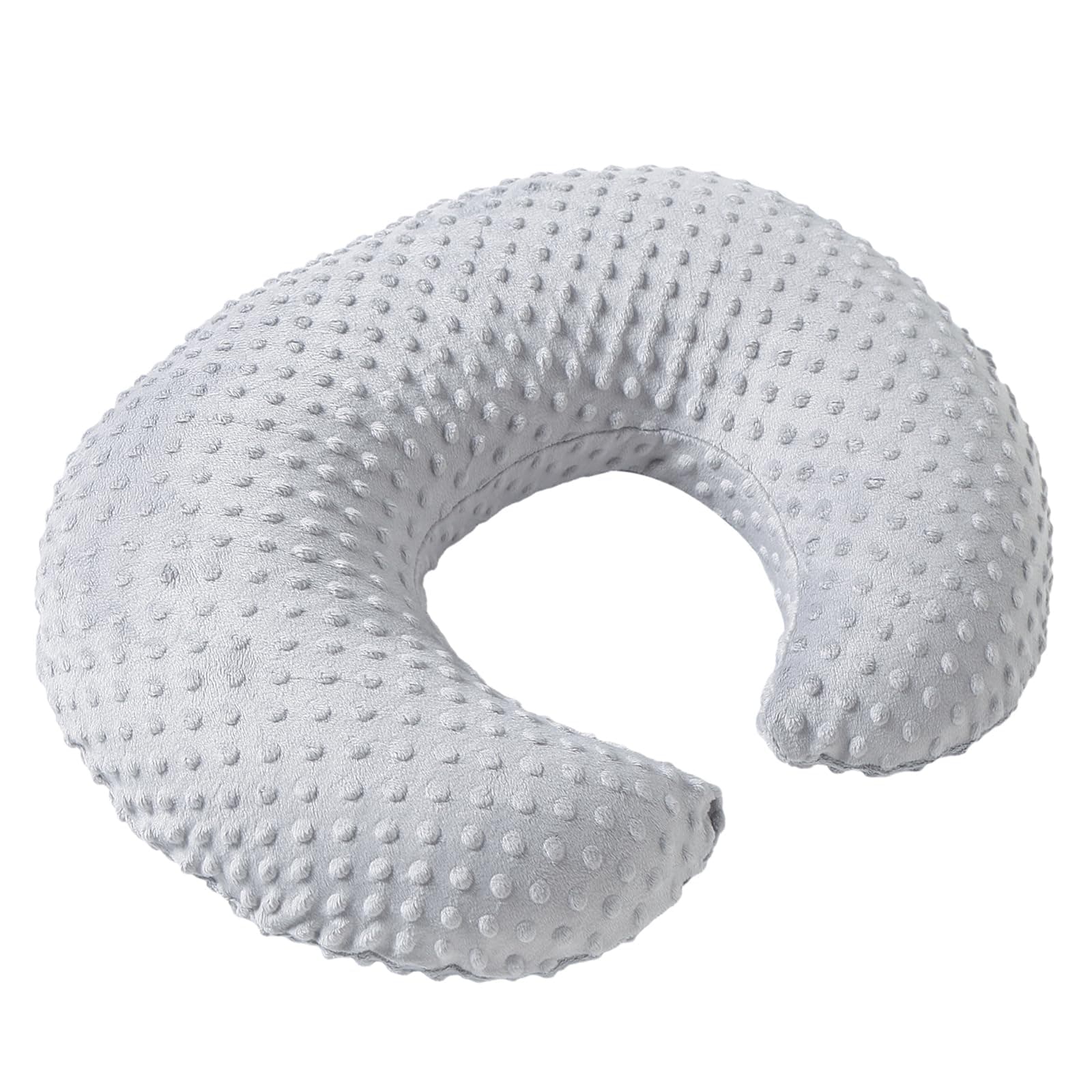 Pillowcase for Nursing Pillow and Positioner for Breastfeeding and Bottle Feeding, Propping Baby, Tummy Time, Baby Sitting Support, Awake-Time Support, Pillow Cover Only (Grey)