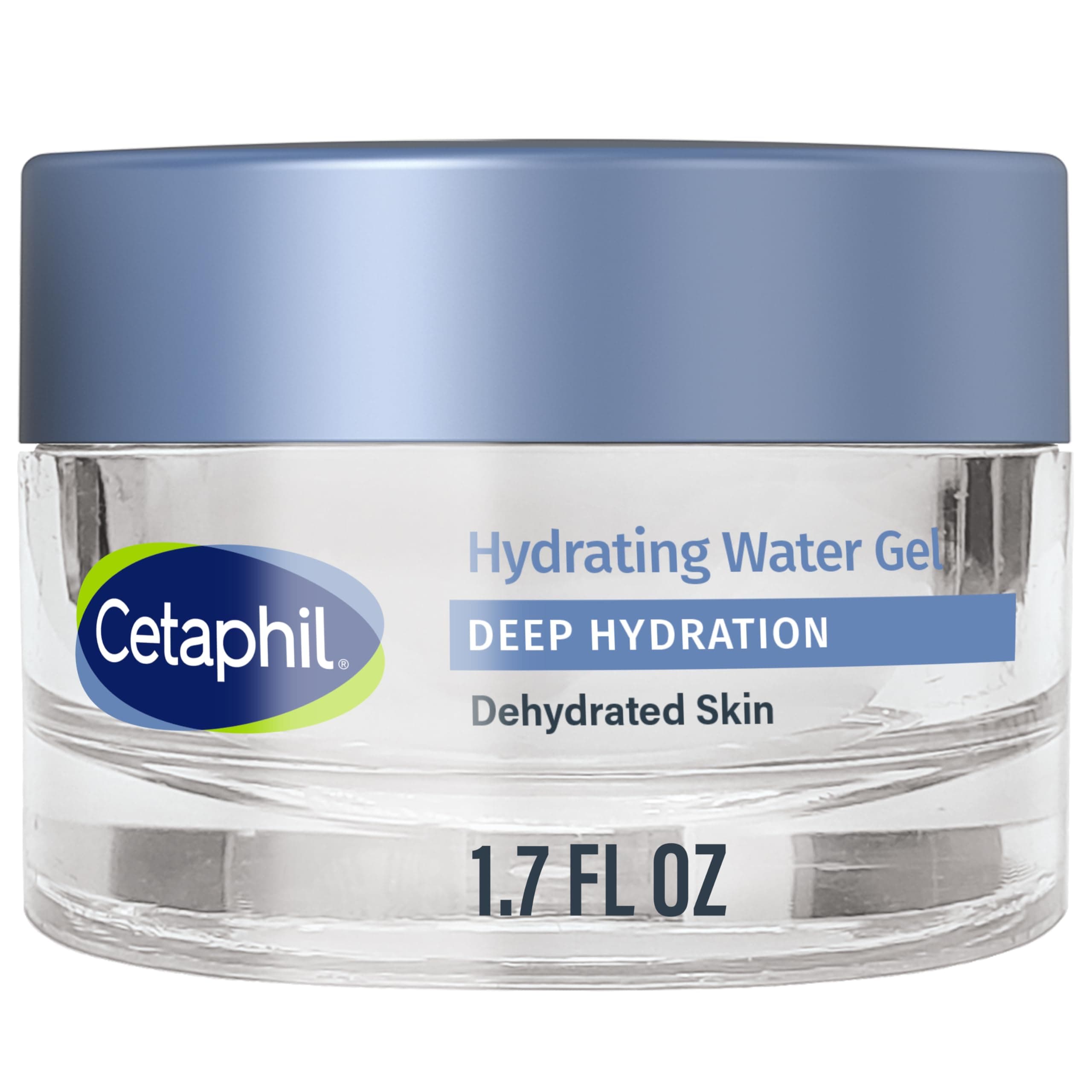 Cetaphil Deep Hydration Skin Restoring Water Gel with Hyaluronic and Polygutamic Acid, Face Moisturiser, 72 Hours Hydration, Dry, Dehydrated Sensitive Skin, Fragrance Free, 50 ml, Fragrance Free