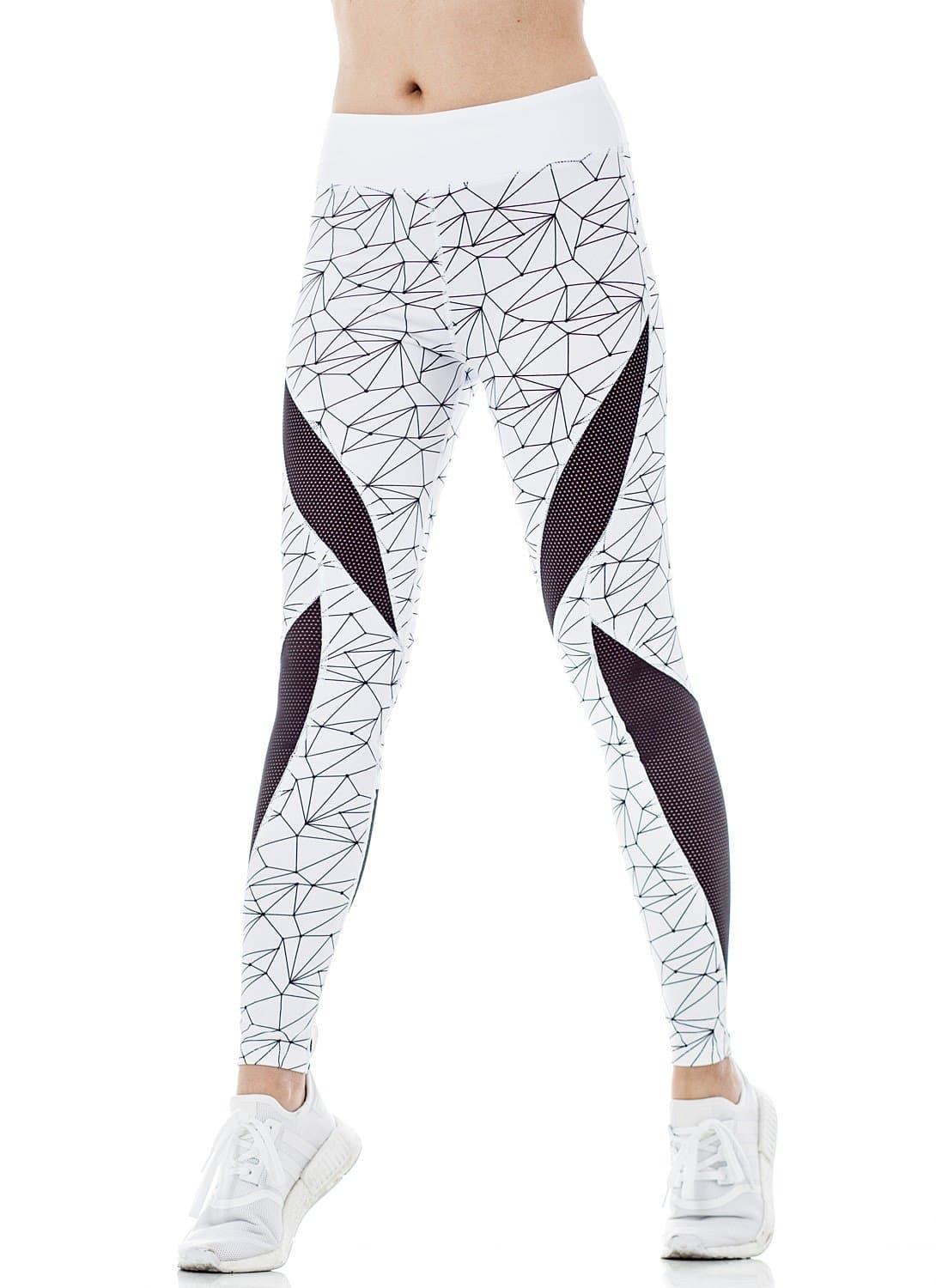 Figur Activ Women's Trinity Geometric Print Athleisure Fashion Legging