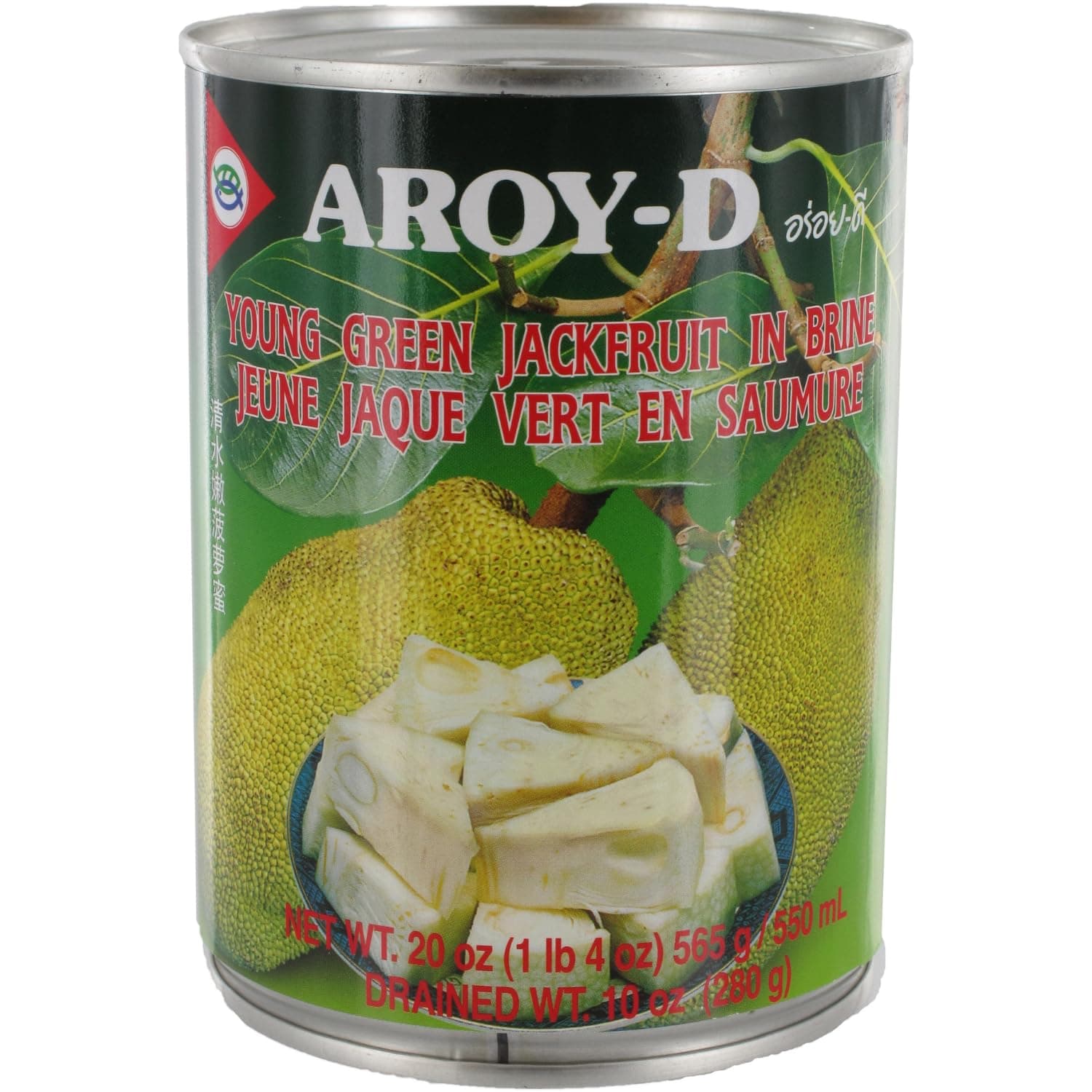 Aroy-D Young Green Jackfruit in Brine, 20 Ounce (Pack of 6)