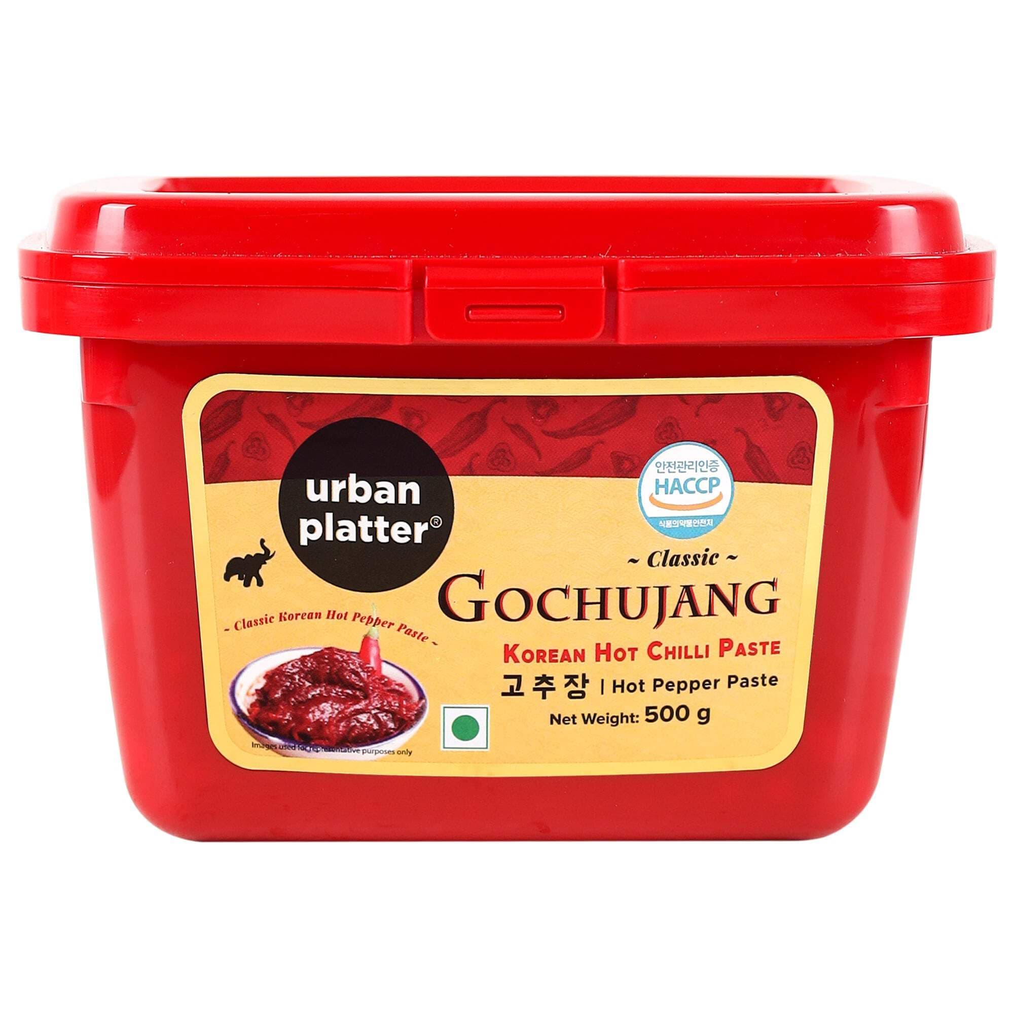 Urban Platter Korean Gochujang Paste 500g (Fermented Chilli Paste | Spicy-Sweet Umami | Plant-Based | For Bibimbap & Tteokbokki)