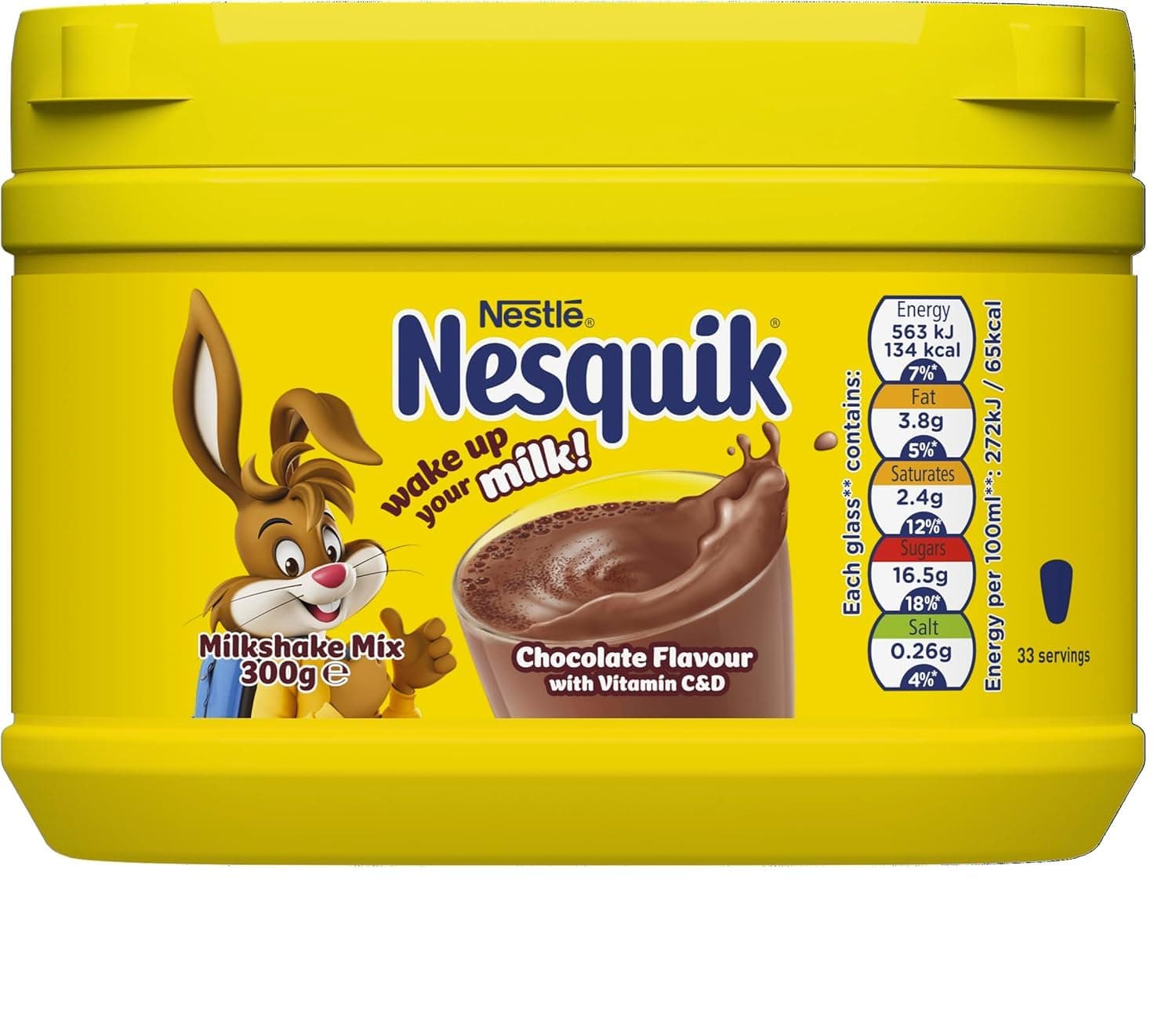 Nesquik Nestlé Chocolate Flavour Milkshake Mix, 10.58 oz ℮ 300 g مزيج ميلك شيك بنكهة الشوكولاتة من نسكويك نستله