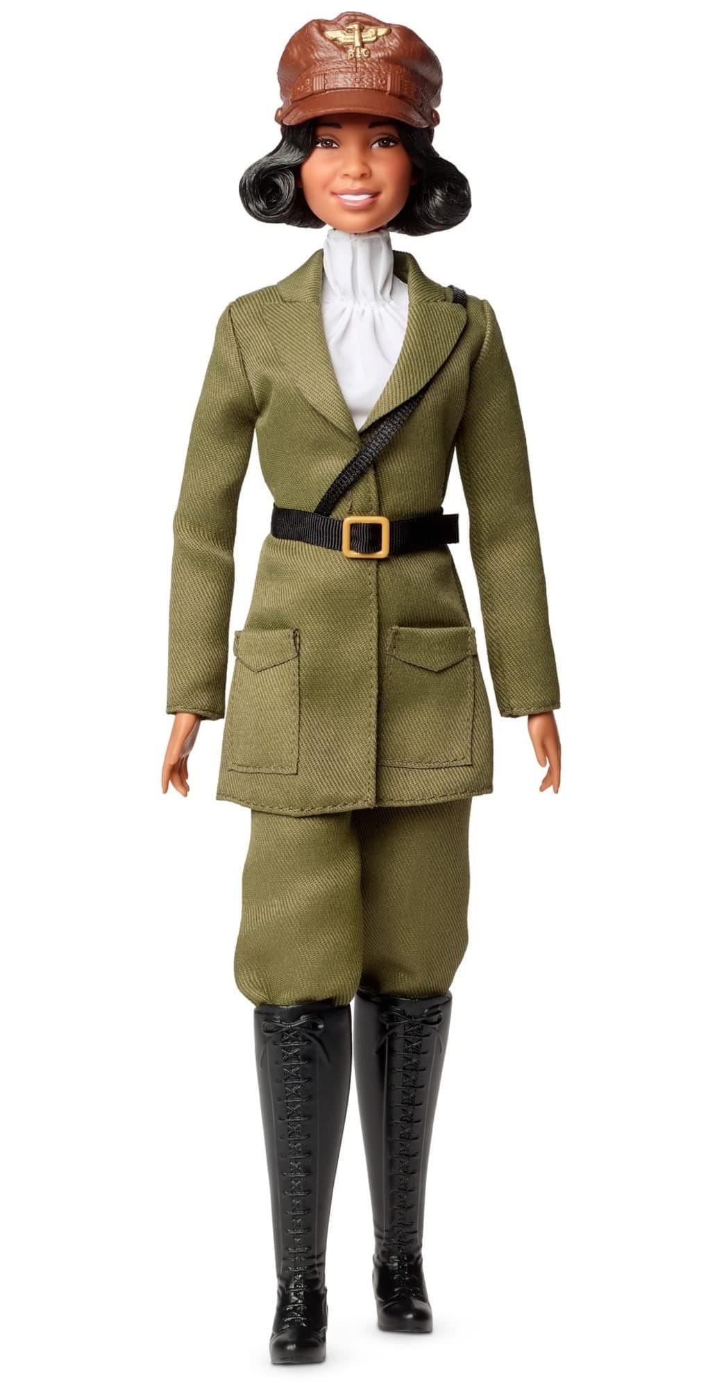 Barbie Inspiring Women Doll, Bessie Coleman Collectible Dressed in Aviator Suit with Helmet and Goggles