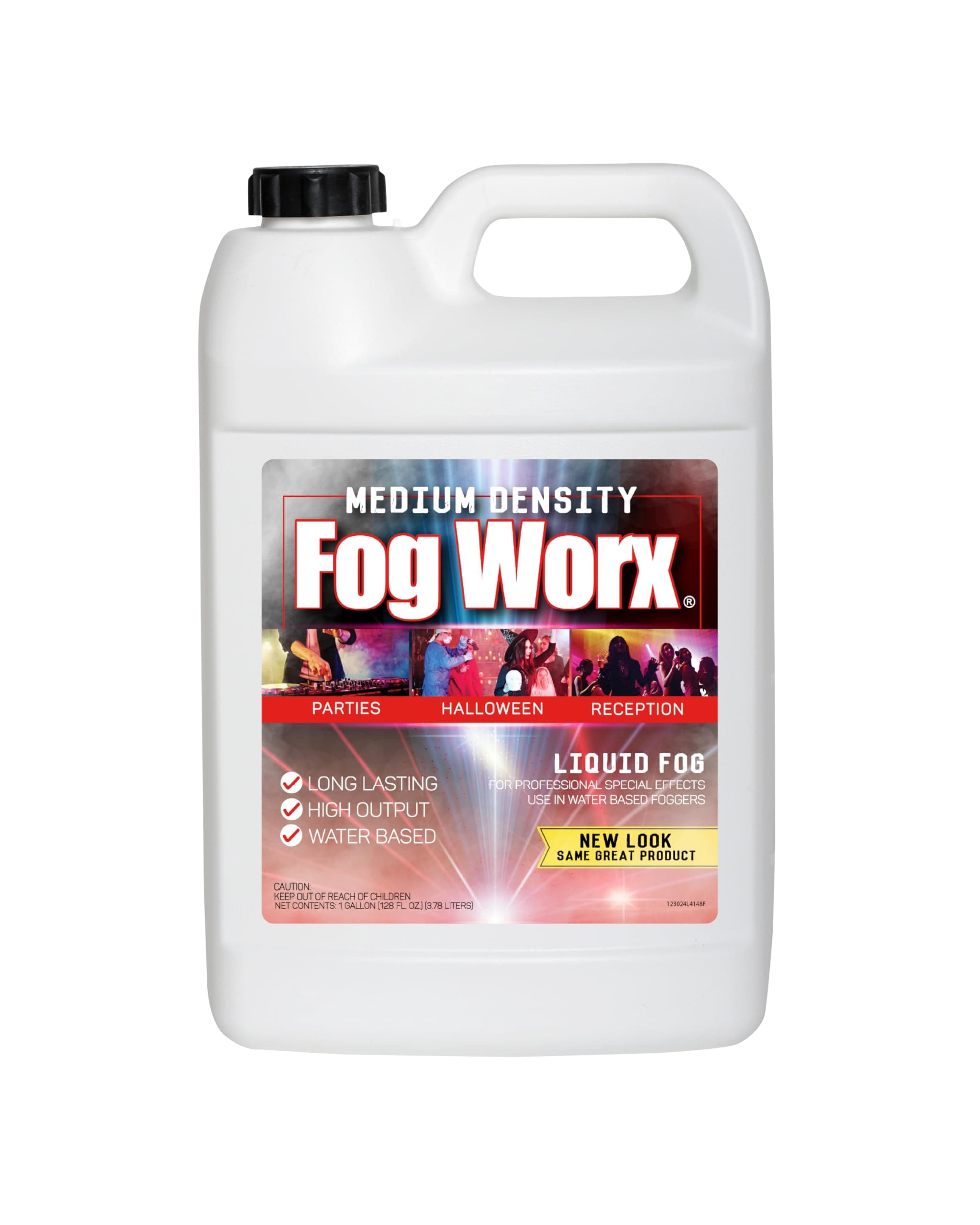 Fog Worx Sanco Industries Organic Fluid (128 Oz) - Medium Density, High Output, Long Lasting Machine Fluid For 400 Watt To 1500 Watt Machines 1 Gallon