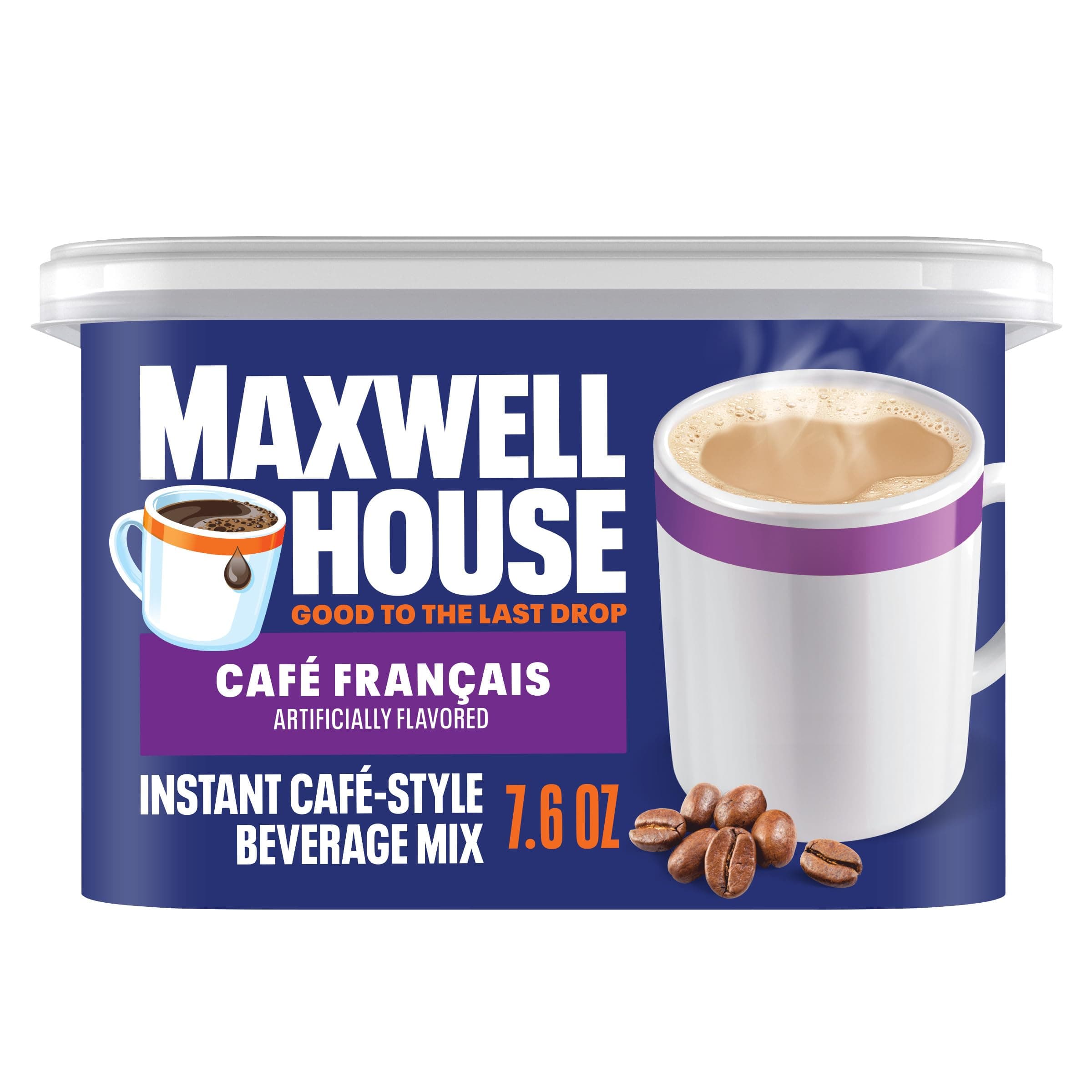 Instant Cafe-Style Beverage Mix, Easy to Prepare, 1 Canister, for Quick Morning Coffee or Afternoon Treat, Cafe Francais, Kosher Dairy, 7.6 oz