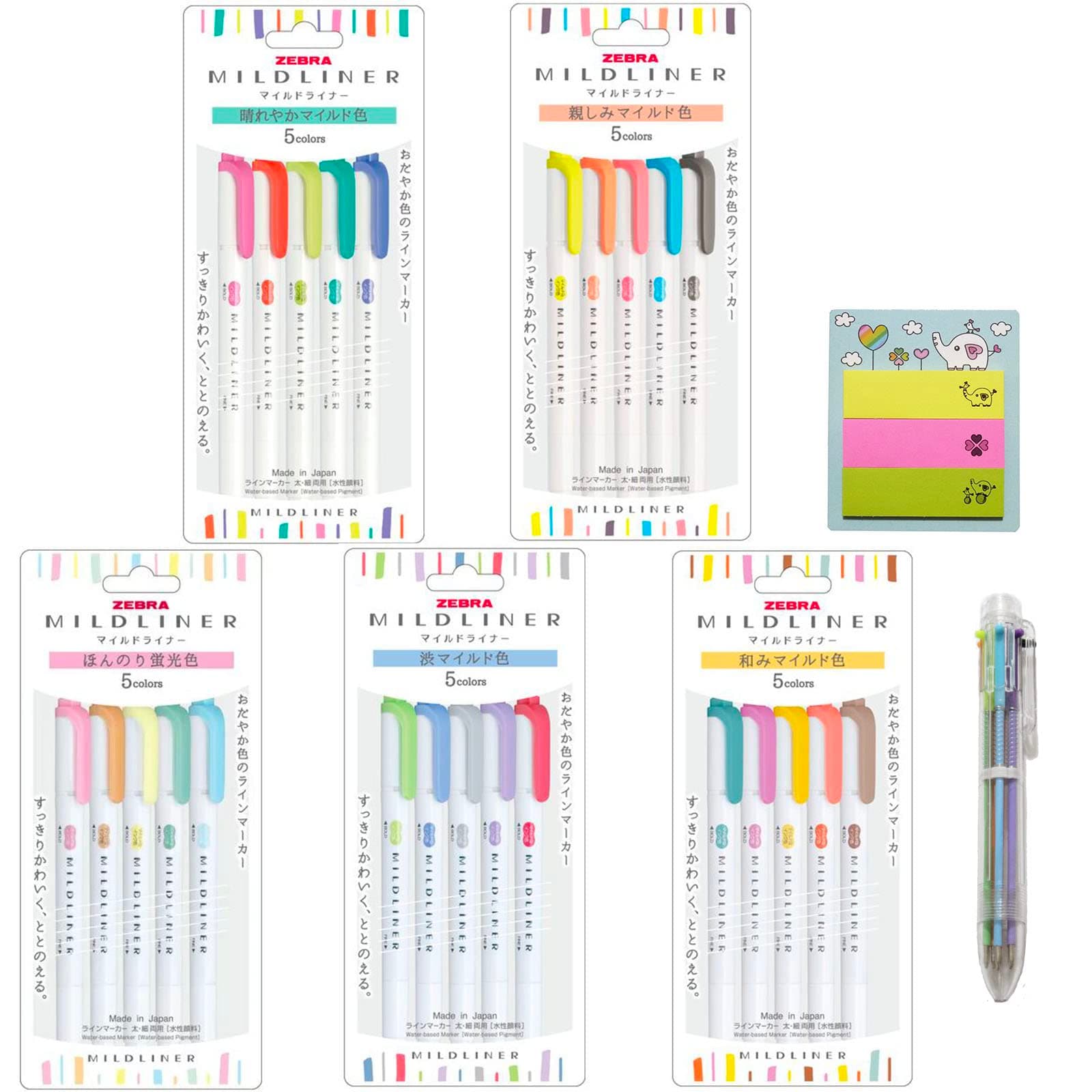 Zebra Mild liner 25 Color Complete Set - Double-Sided Highlighter Pens For Highlighting, Note Taking And Coloring – Easy On The Eyes, Chisel and Fine Tip, Assorted Colors
