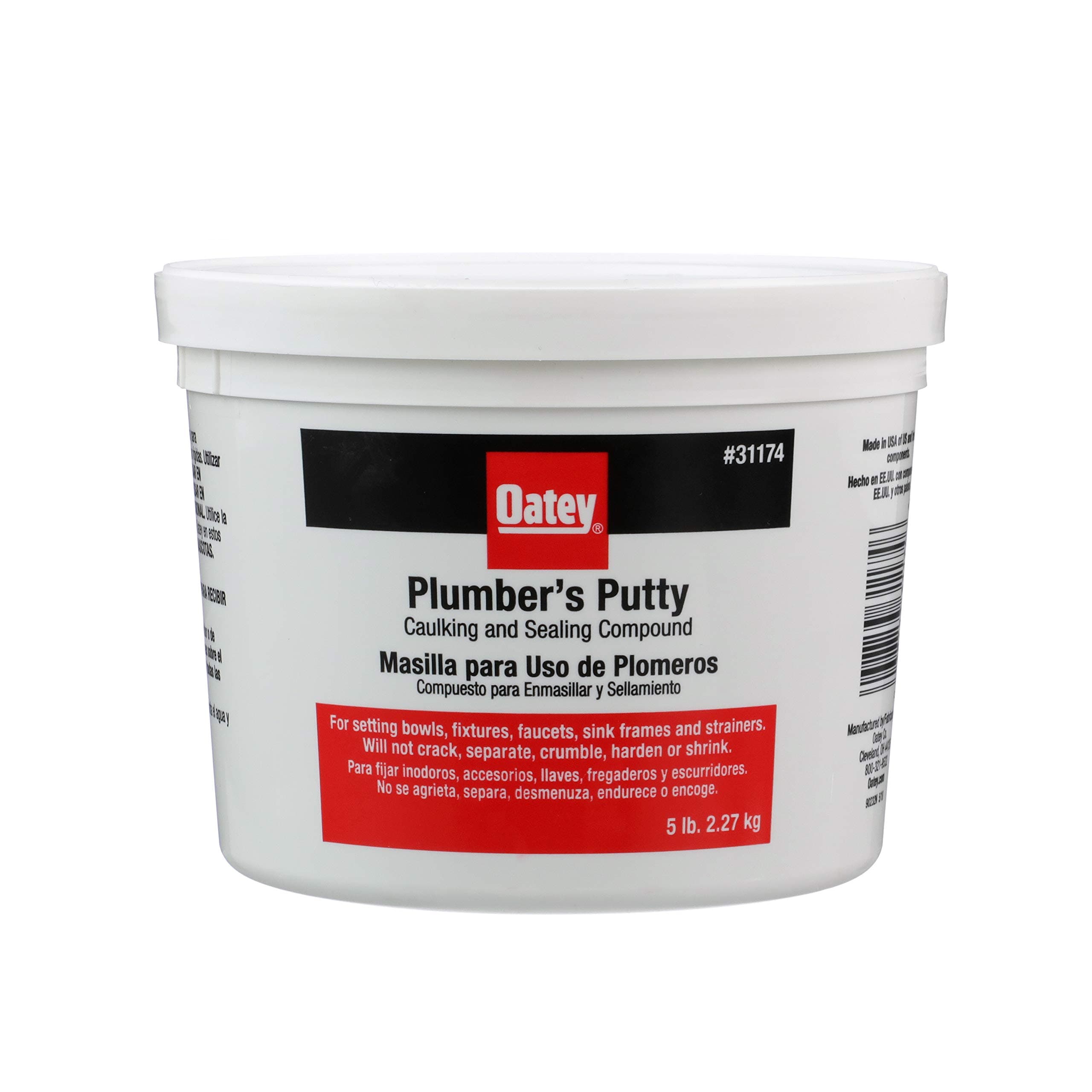 Oatey 31174 5-Pound Plumbers Putty