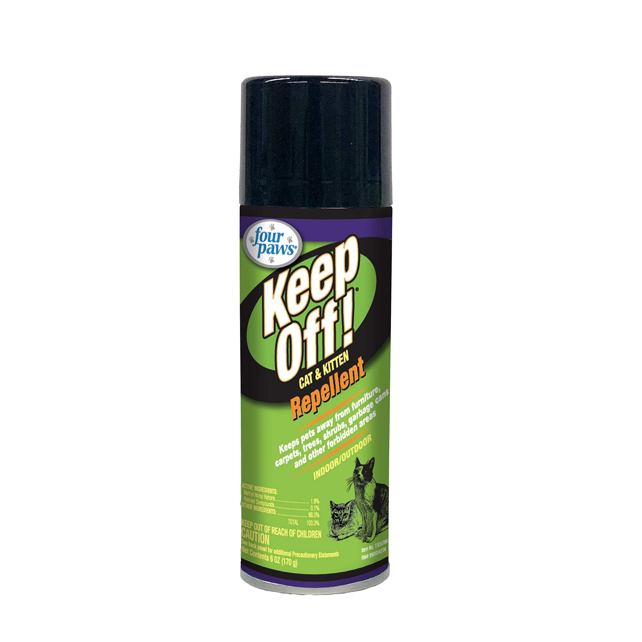 Four Paws Keep Off Pet Repellent Spray for Outdoors & Indoors, Cat & Kitten Chew & Scratch Deterrent, 6 oz.