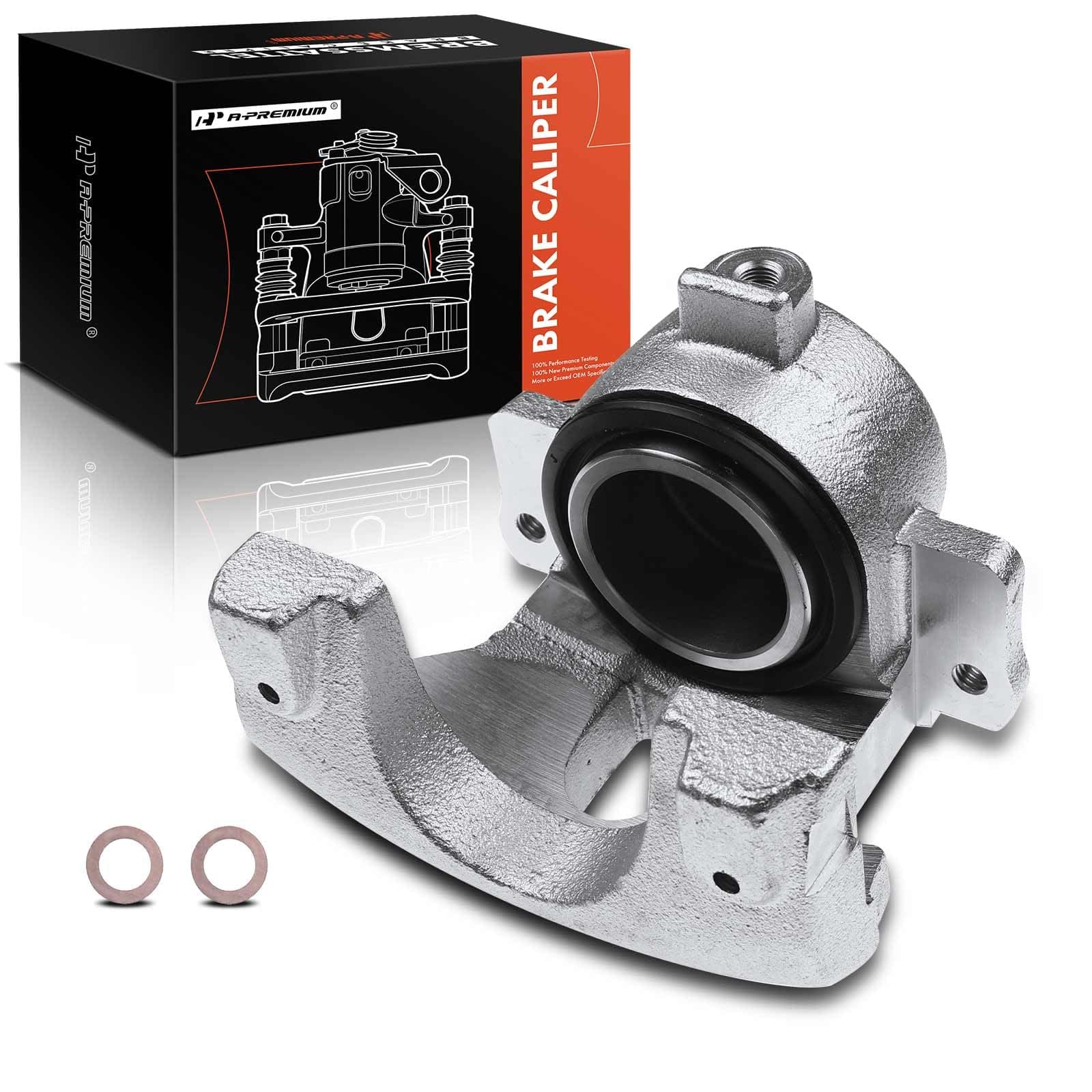 A-Premium Disc Brake Caliper Assembly Without Bracket Compatible with Select Ford and Mercury Models - For Mustang, Fairlane, Falcon, Ranchero, Torino, Comet, Cougar, Cyclone, 1968-1973 - Front Right