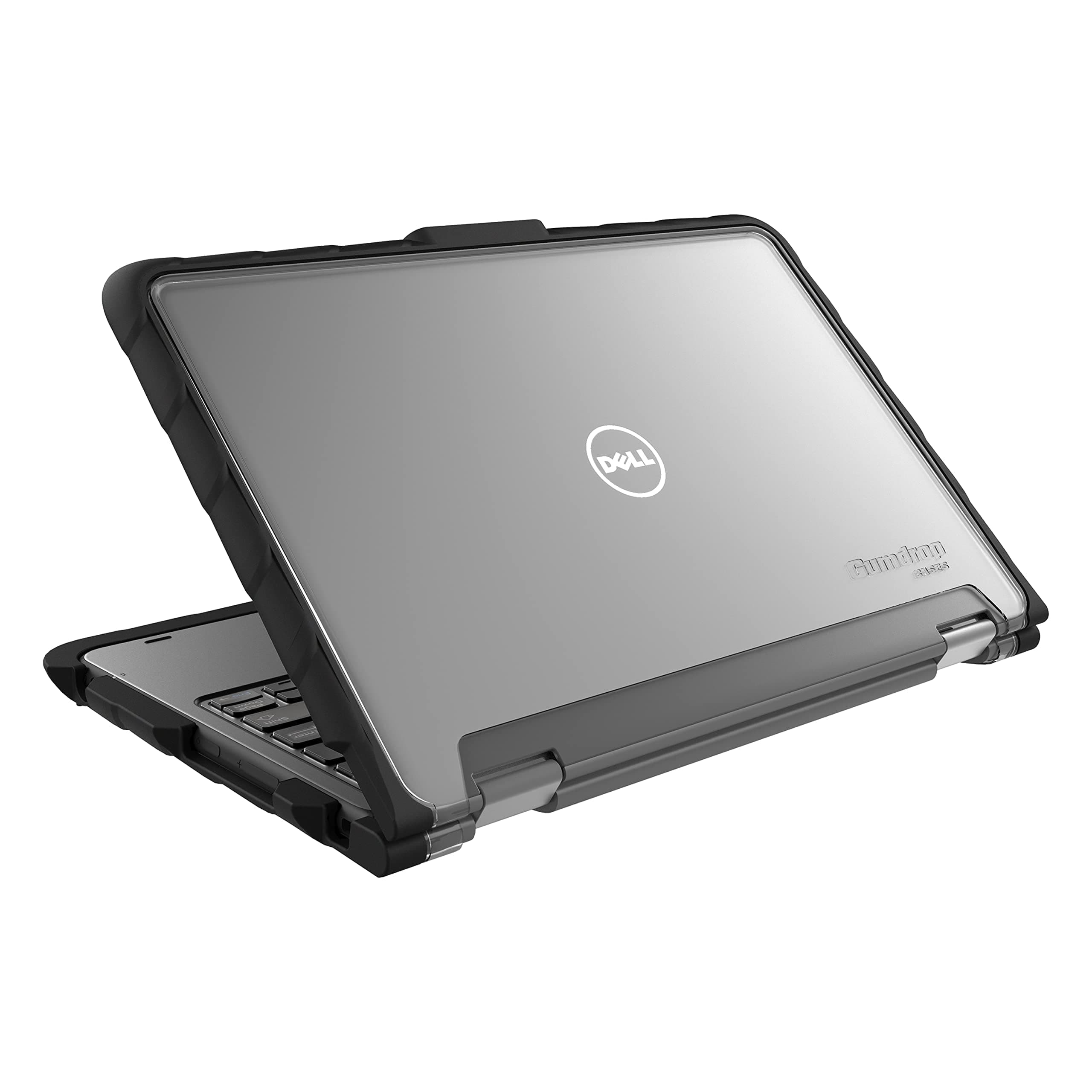 Gumdrop DropTech Custom Case Dell Latitude 3190 11 inch (2-in1) - Drop Tested Protection, Rubberized Thread on Sides, Seamless Asset Tagging, Snap in Installation for School or Work - Black