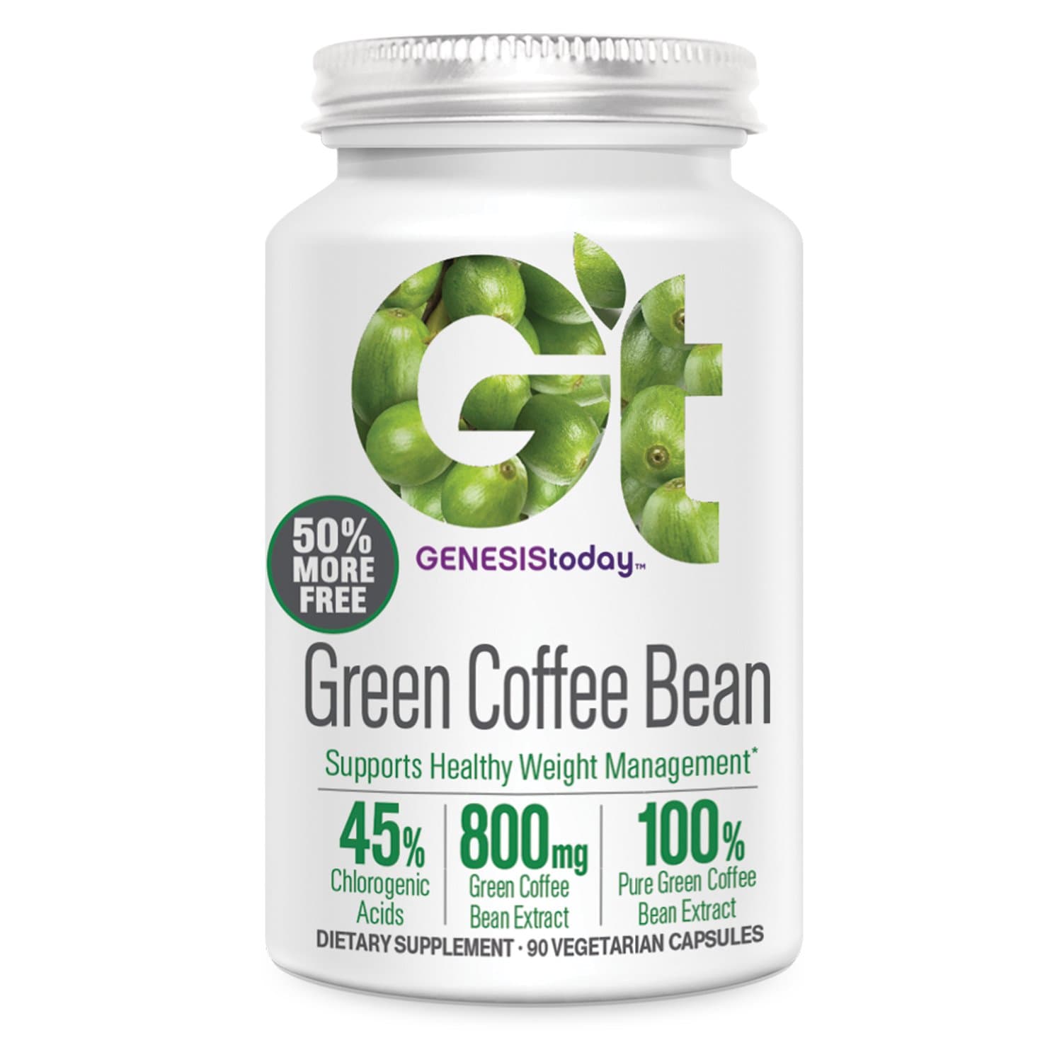 Genesis Today, Green Coffee Bean, 90 Count