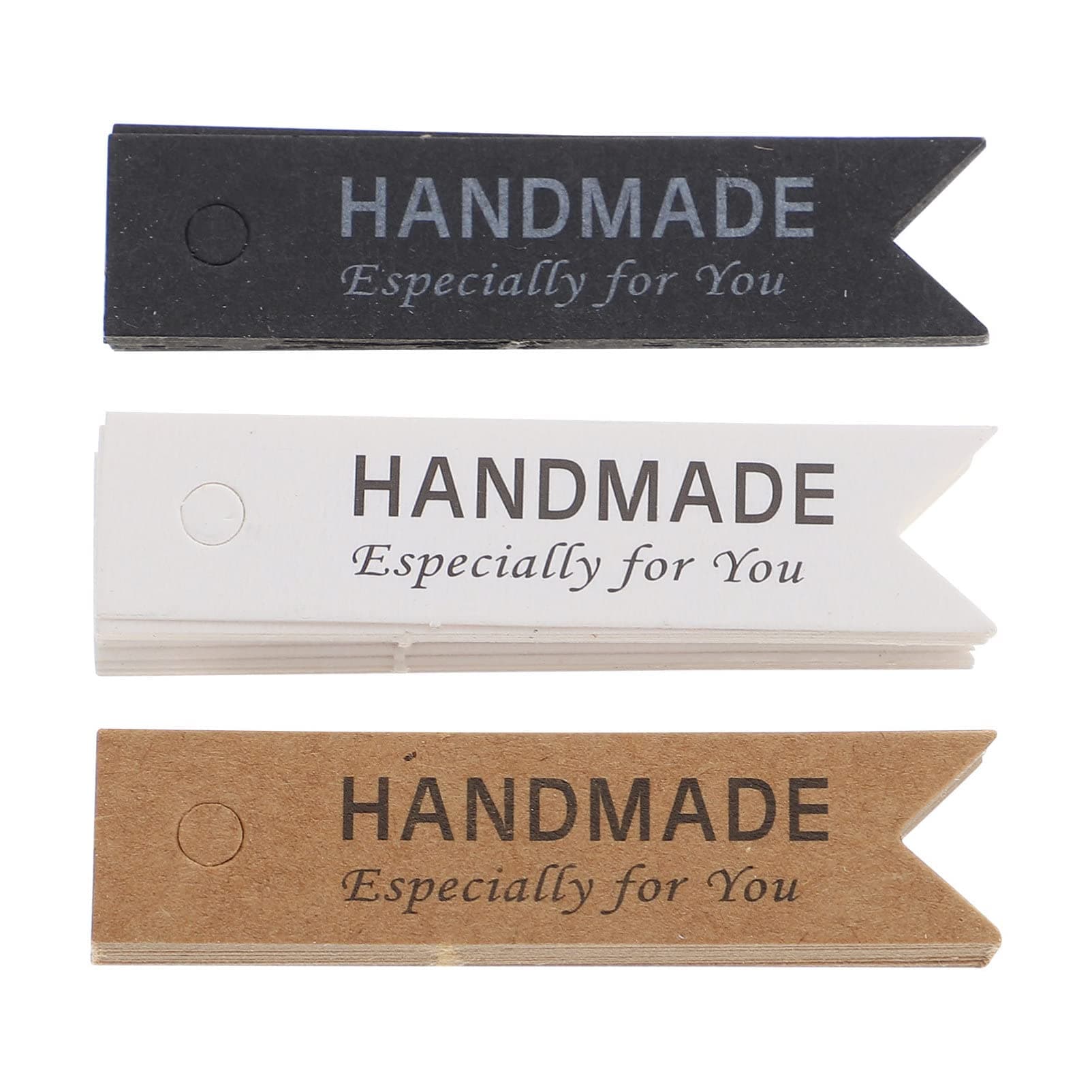 FOMIYES 45Pcs Handmade Candle Kraft Paper Labels Fish Tail Candle Decoration DIY Aroma Candle Tags Candle Decorations Kraft Gift Tags Labels with Hole for Candle Decoration or Gift Tags