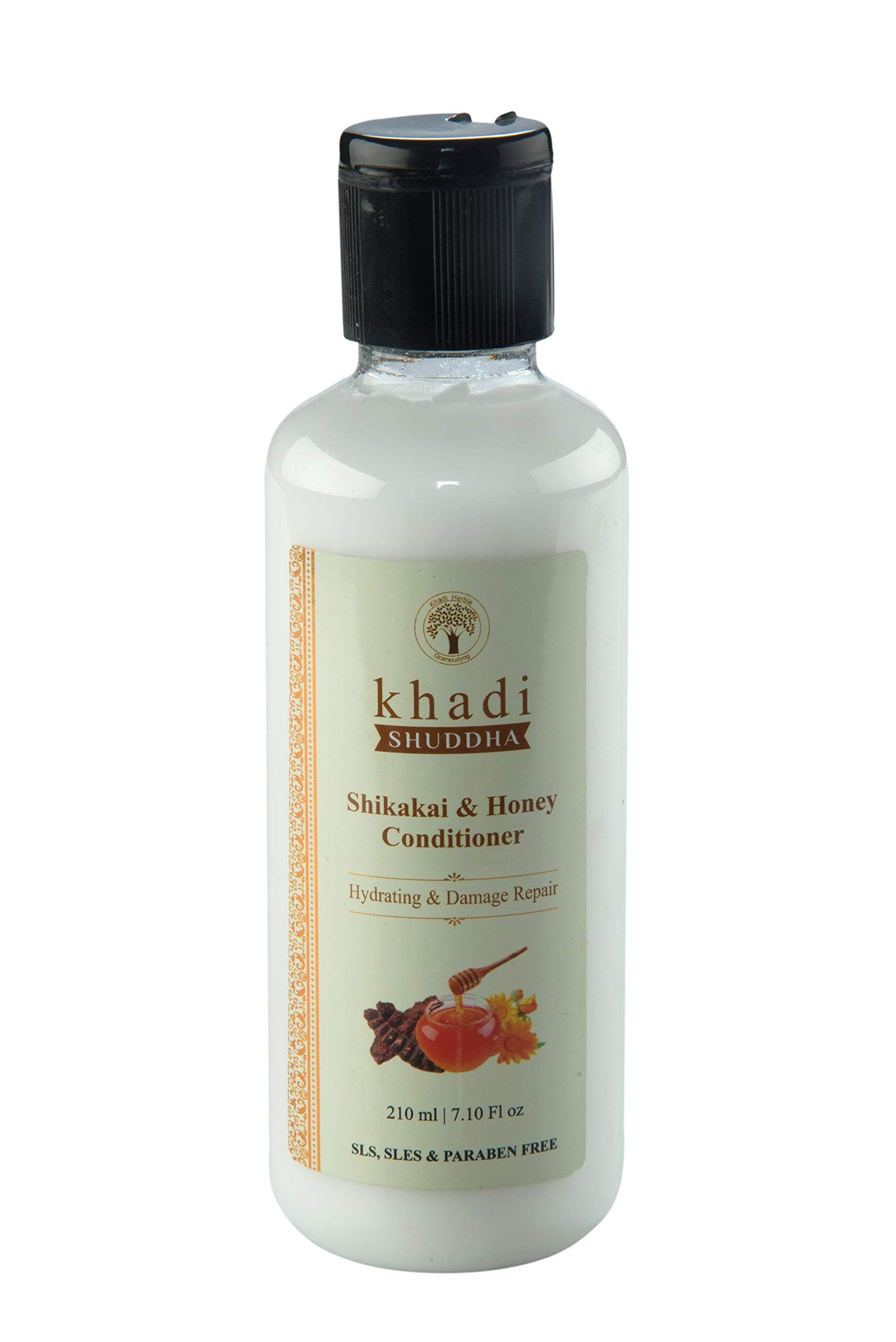 Khadi Shuddha Shikakai & Honey Conditioner 210 ML - Softening & Protecting (SLS, SLES & PARABEN FREE), black, 210 ml