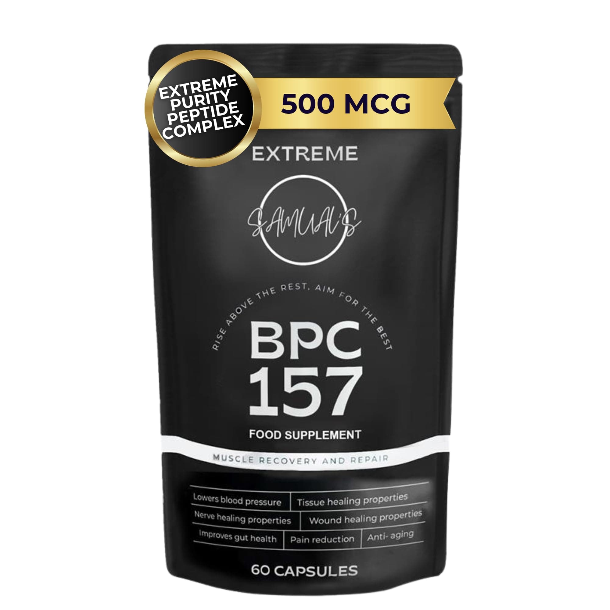 BPC 157 Capsules 500mcg Per Serving - Muscle Recovery and Tissue Repair, BPC-157 Oral Peptides Amino Acid Supplement, Supports Muscle Growth and Gut Health