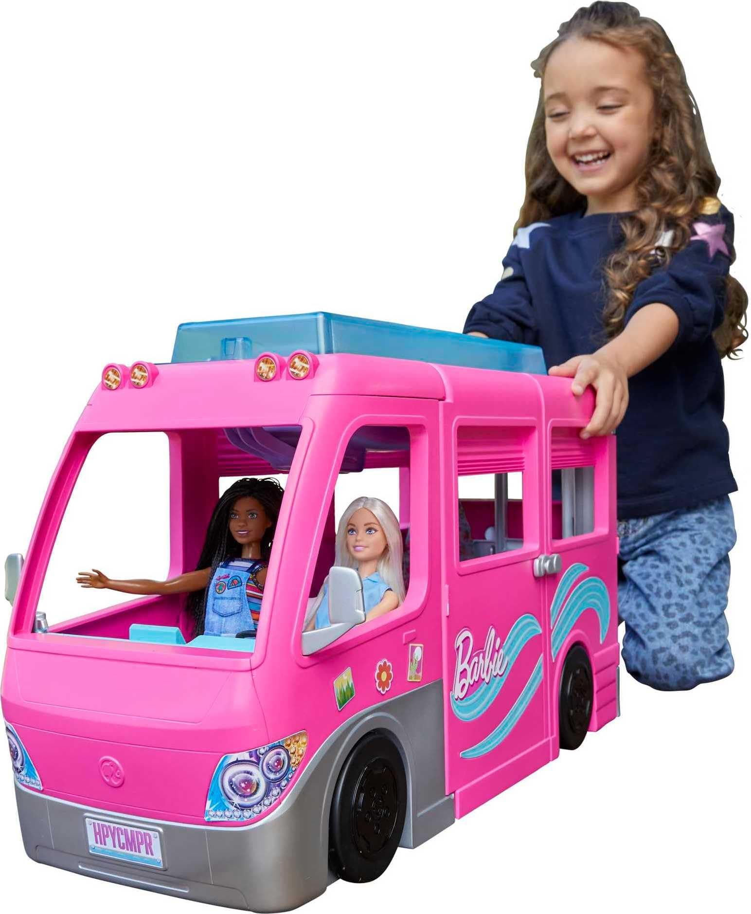  Camper, Doll Playset with 60 Accessories, 30-Inch Slide, Dream Camper