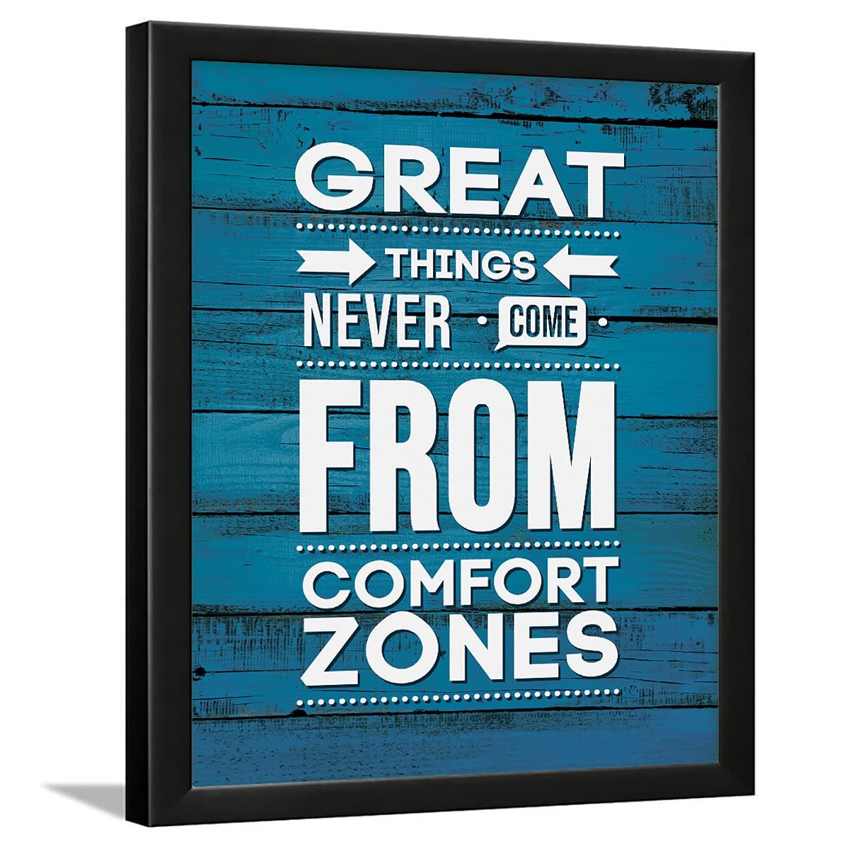 Chaka Chaundh Acrylic - Motivational Quotes Frames - Framed Posters (14 X 11 Inches) (Great Things - Blue), Rectangular, Tabletop