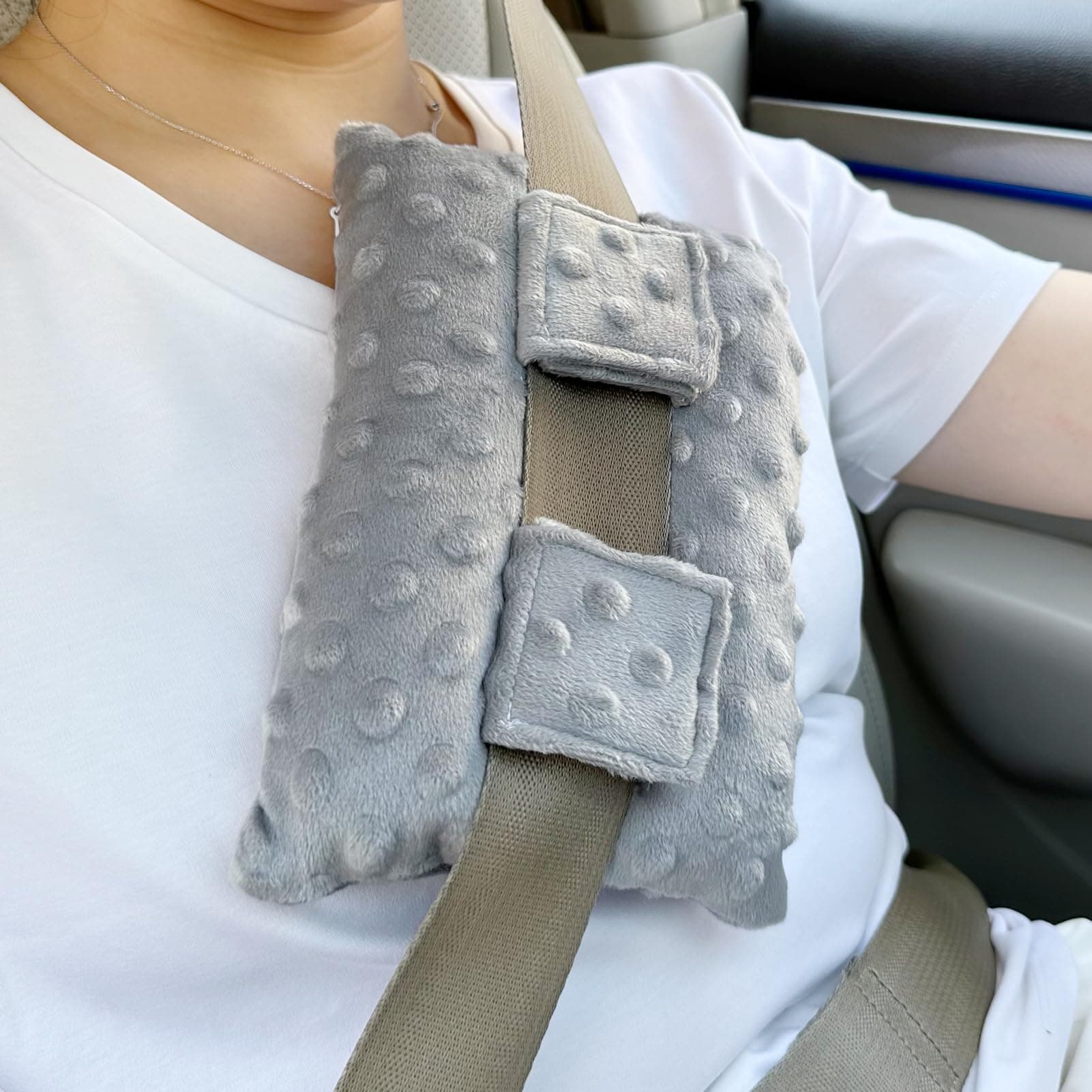 Pacemaker Pillow Chemo Port Pillows for Mastectomy, Open Heart Surgery Recovery Gifts Breast Cancer Bypass Post Surgery Cushion, Minky Dot Light Gray