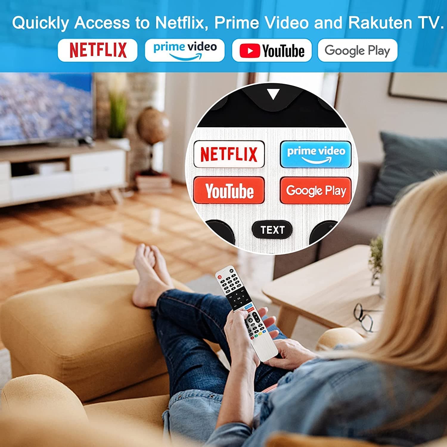 Voice Remote for SKYWORTH Smart LED TV Remote Control [ with Voice Function ]