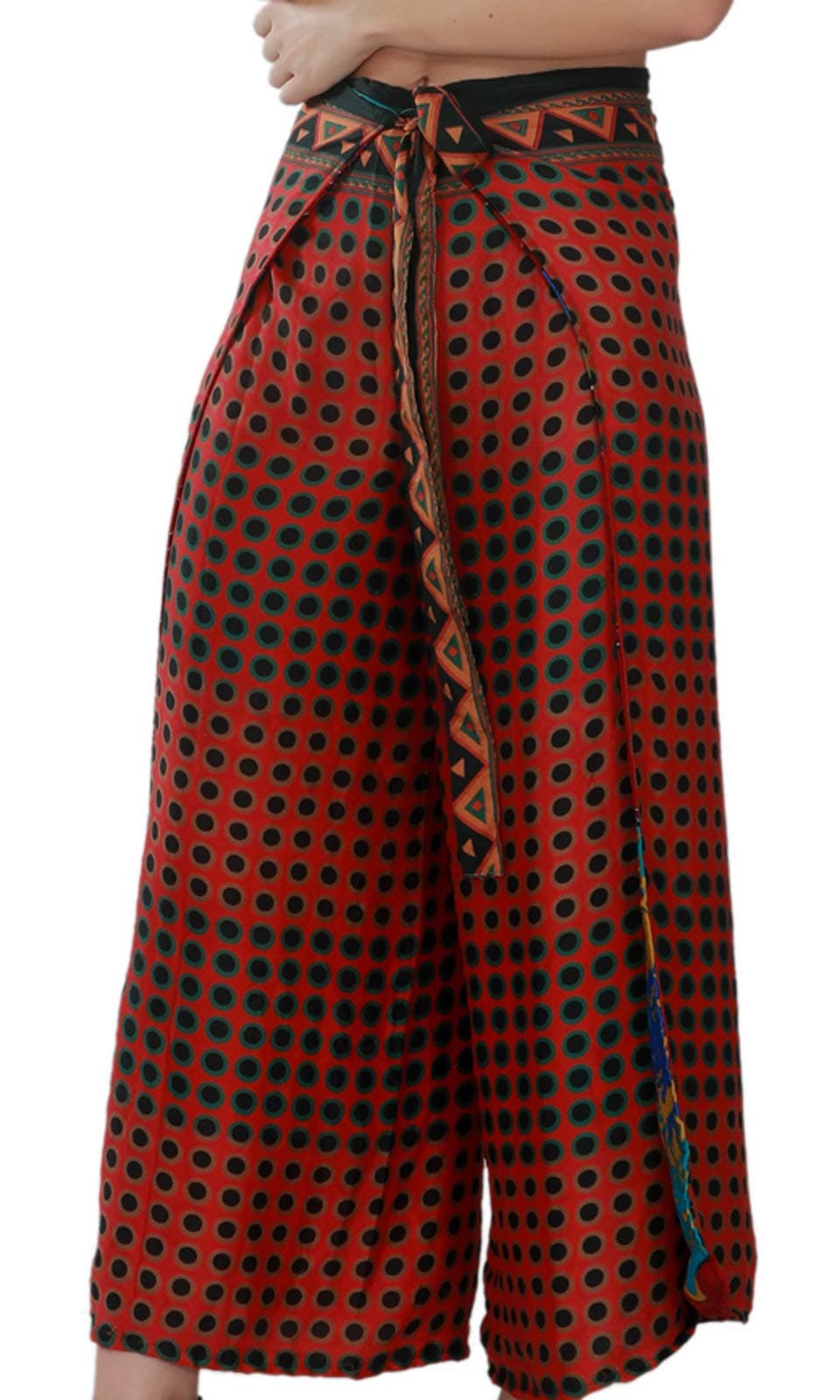 Wevez® Pack of 3 Bohemian Hippie Gypsy Print Casual Wrap Pants