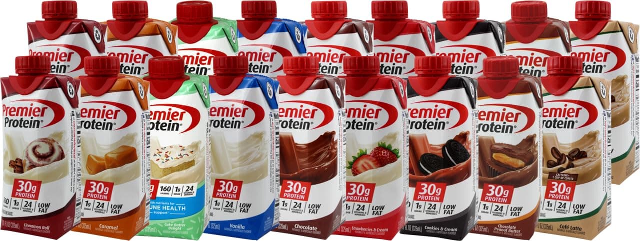 Niro Assortment,Protein Shake Variety Pack,18 Count with 2 Each of 9 Delicious Flavors; Chocolate, Vanilla, Caramel, Coffee Latte, Chocolate Peanut Butter, Cinnamon Roll, Cake Batter