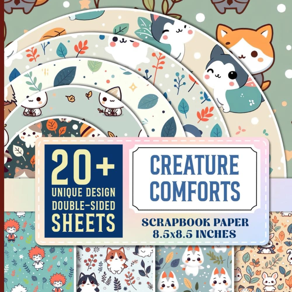Creature Comforts Scrapbook Paper: Vintage Inspired Designs for Crafting, Junk Journaling, Decoupage, and Card Making Projects