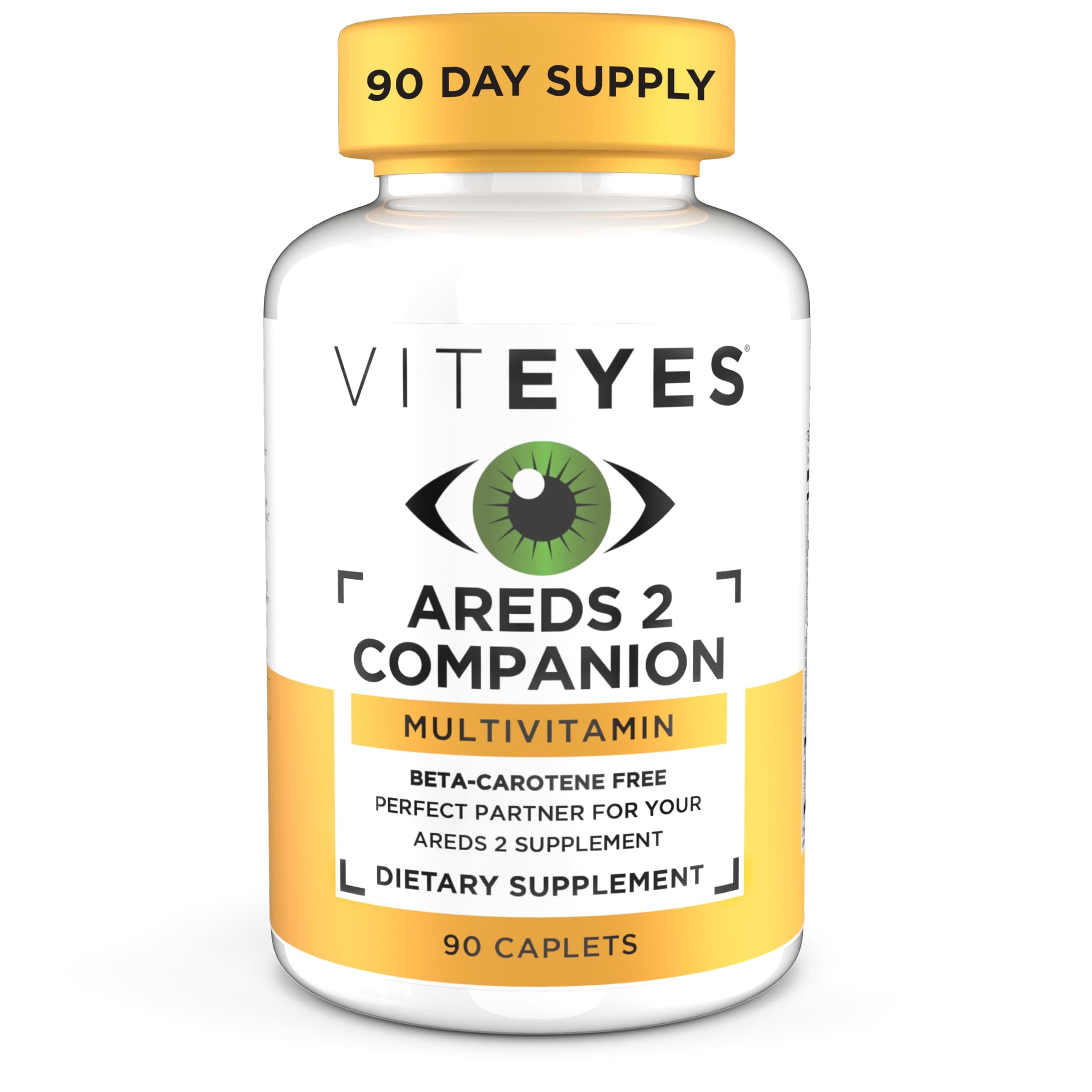 Classic AREDS 2 Companion Beta-Carotene Free Multivitamin Supplement, Comprehensive Multivitamin Formula for AREDS 2 Users, 90 Caplets