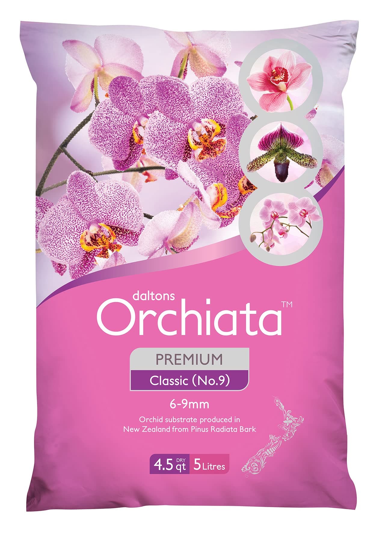 Orchid Bark, 100% Pure New Zealand Potting Mix - Classic 1/4in to 3/8in - for Superior Aeration, Flowering for Phalaenopsis, Vanda, Cattleya and houseplant Orchids (Formerly Besgrow)