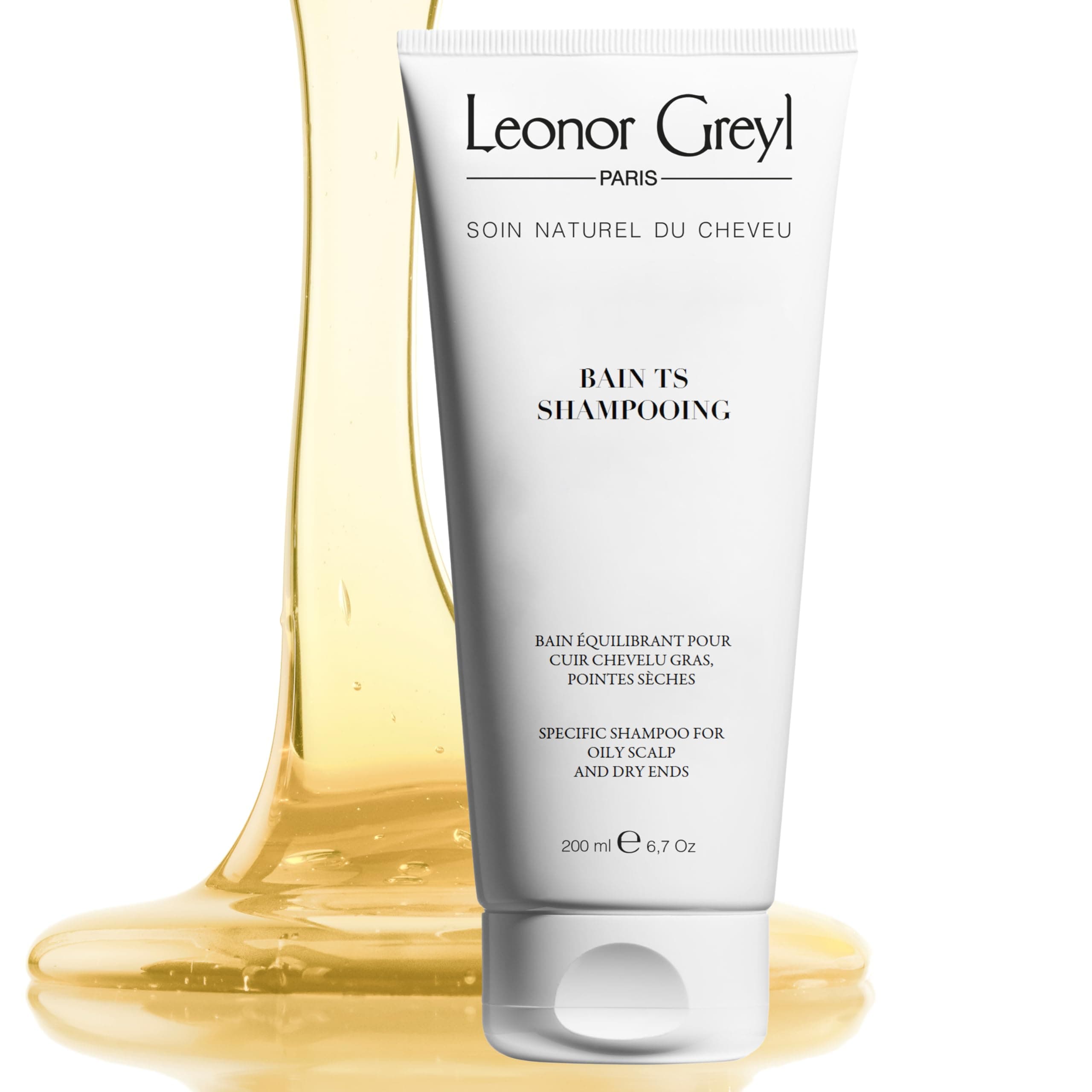 Leonor Greyl Balancing Shampoo for Oily Hair | Bain TS Organic Purifying & Nourishing Shampoo for Oily Scalp Dry Ends | Hair Shampoo for Cleansing Scalp and Moisturizing Dry Ends | 7 fl oz