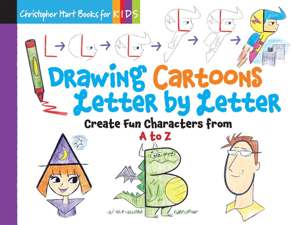 Drawing Cartoons Letter by Letter Paperback – Big Book, 4 April 2017