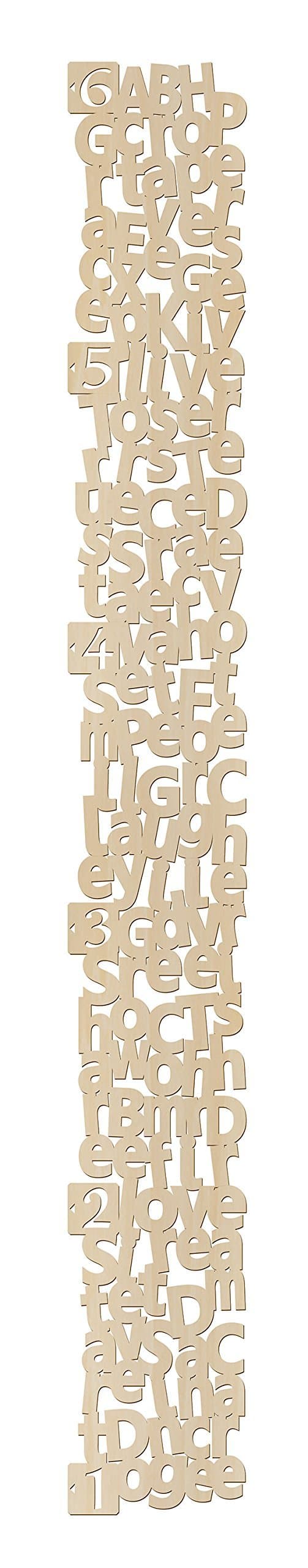 ZUNKOM DIY Words to Grow Growth Chart