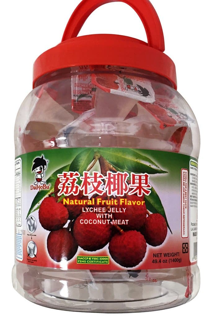 Daijyobu Natural Fruitery Lychee Fruit Jelly with coconut meat 49.4 oz