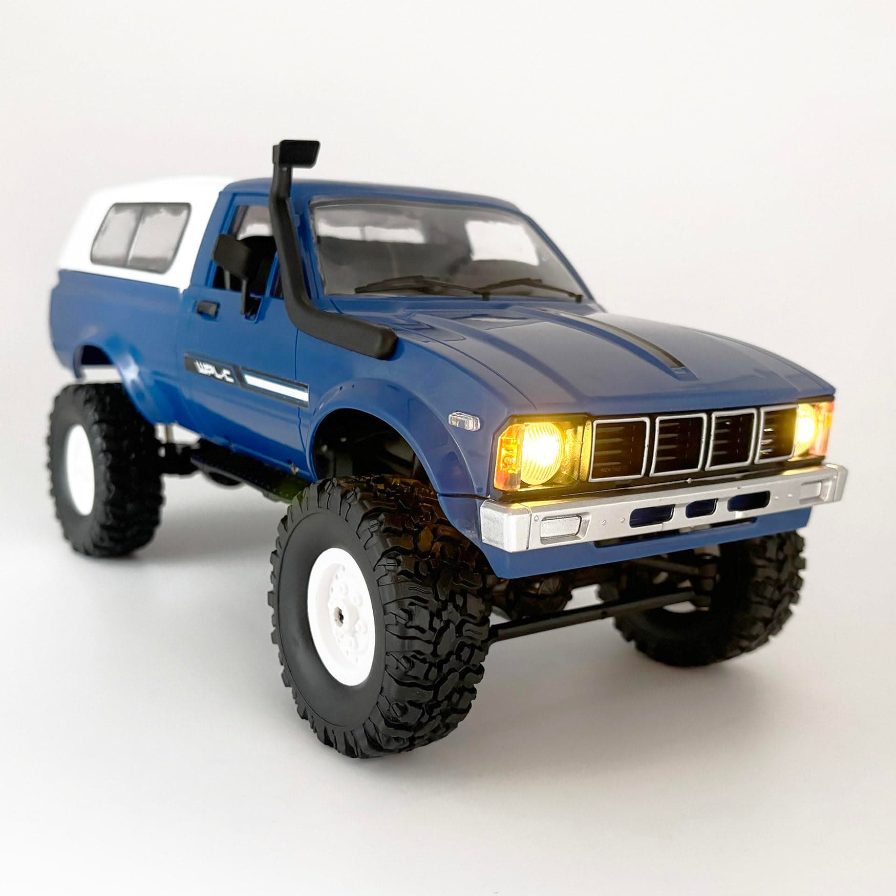 RC Crawler WPL C24 RC Rock Crawler RC Truck 4x4 Off-Road RTR, 1/16 Scale Remote Control Truck All Terrain 2.4Ghz Proportional Steering LED Light Hobby Toy for Adults