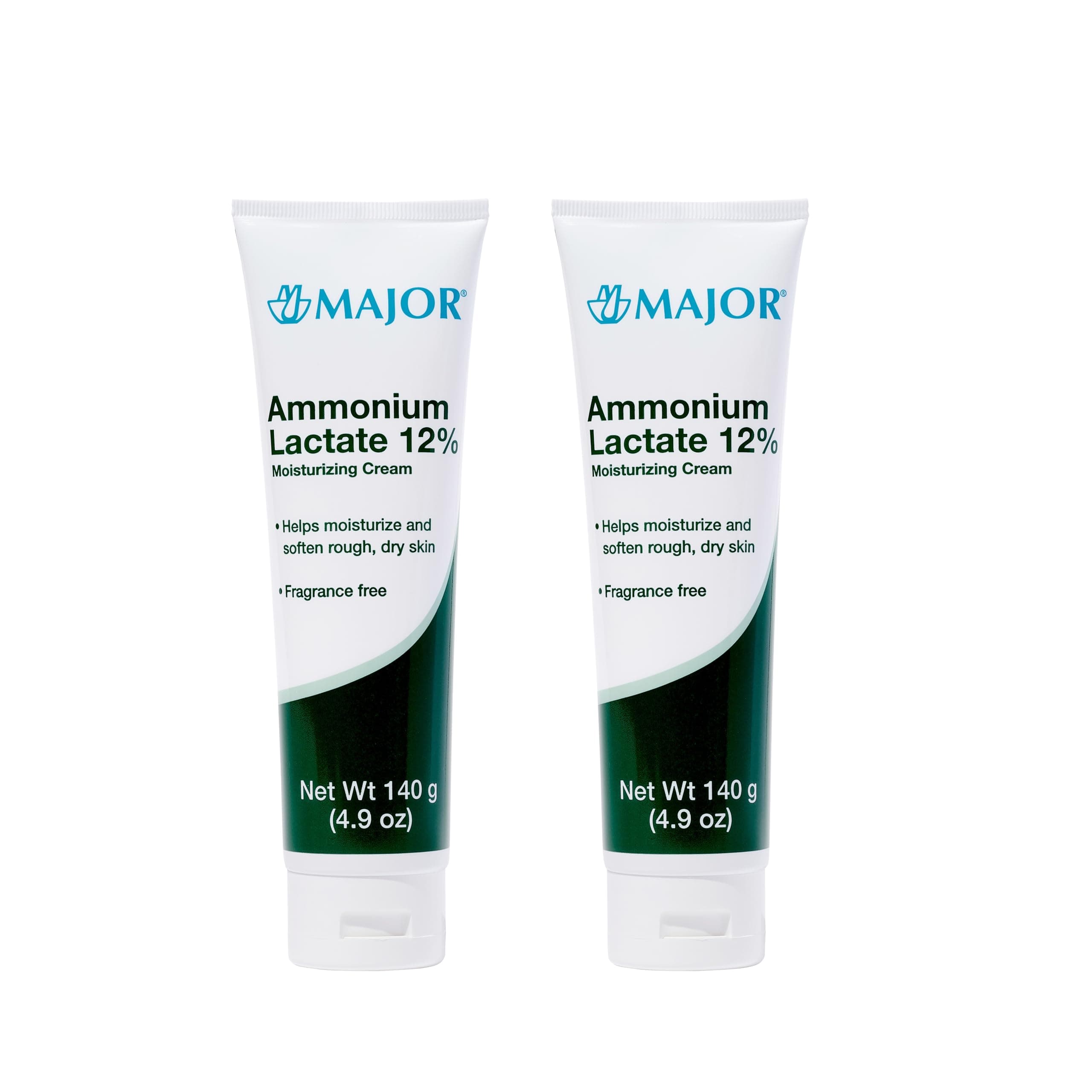 Major [2 PACK] Ammonium Lactate 12% Moisturizing Cream 140 Gm Flip-Top Tube