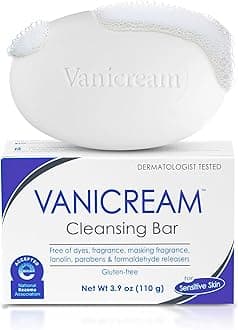 Cleansing Bar | Fragrance, Gluten and Sulfate Free | For Sensitive Skin | Gently Cleanses and Moisturizes, 3.9 Ounce (Pack of 12)