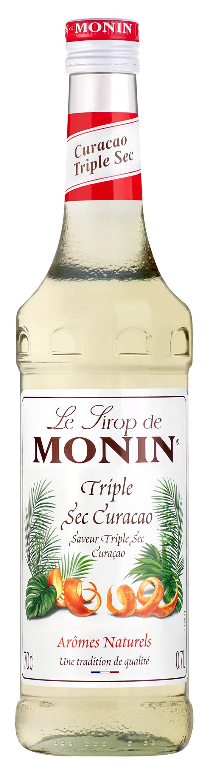 MONIN Premium Triple Sec Curacao Orange Syrup 700ml for Cocktails and Mocktails. Vegan-Friendly, Allergen-Free, 100% Natural Flavours and Colourings