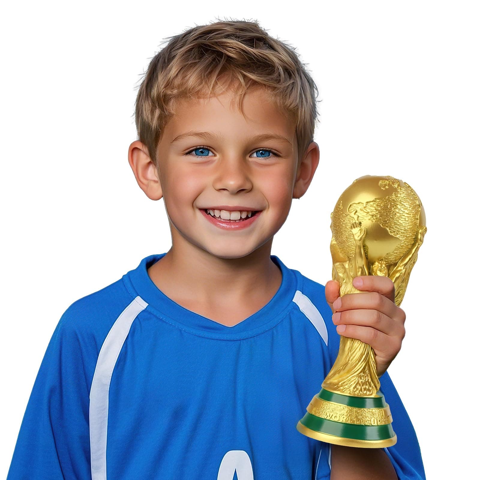 GHEZZI 2022 World Cup Trophy Replica, Sports Fan Trophies Collection, Gold Resin Soccer Ball Trophy Desktop Decoration,5/8/10/14IN
