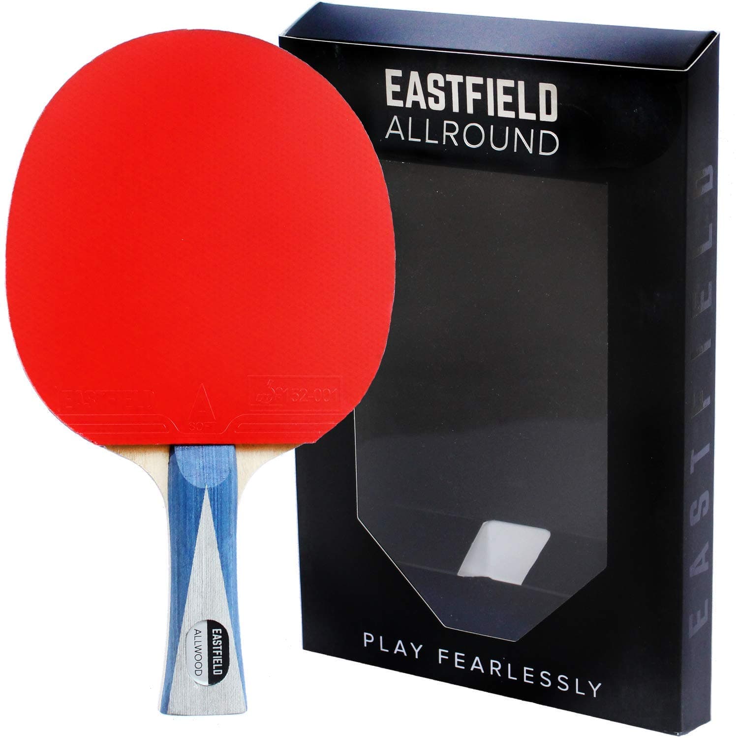 Eastfield Allround Professional Table Tennis Bat - Beginner & Intermediate Ping Pong Racket, ITTF Approved Spin Rubber, 7-Ply Wood Blade, Premium Competition Paddle