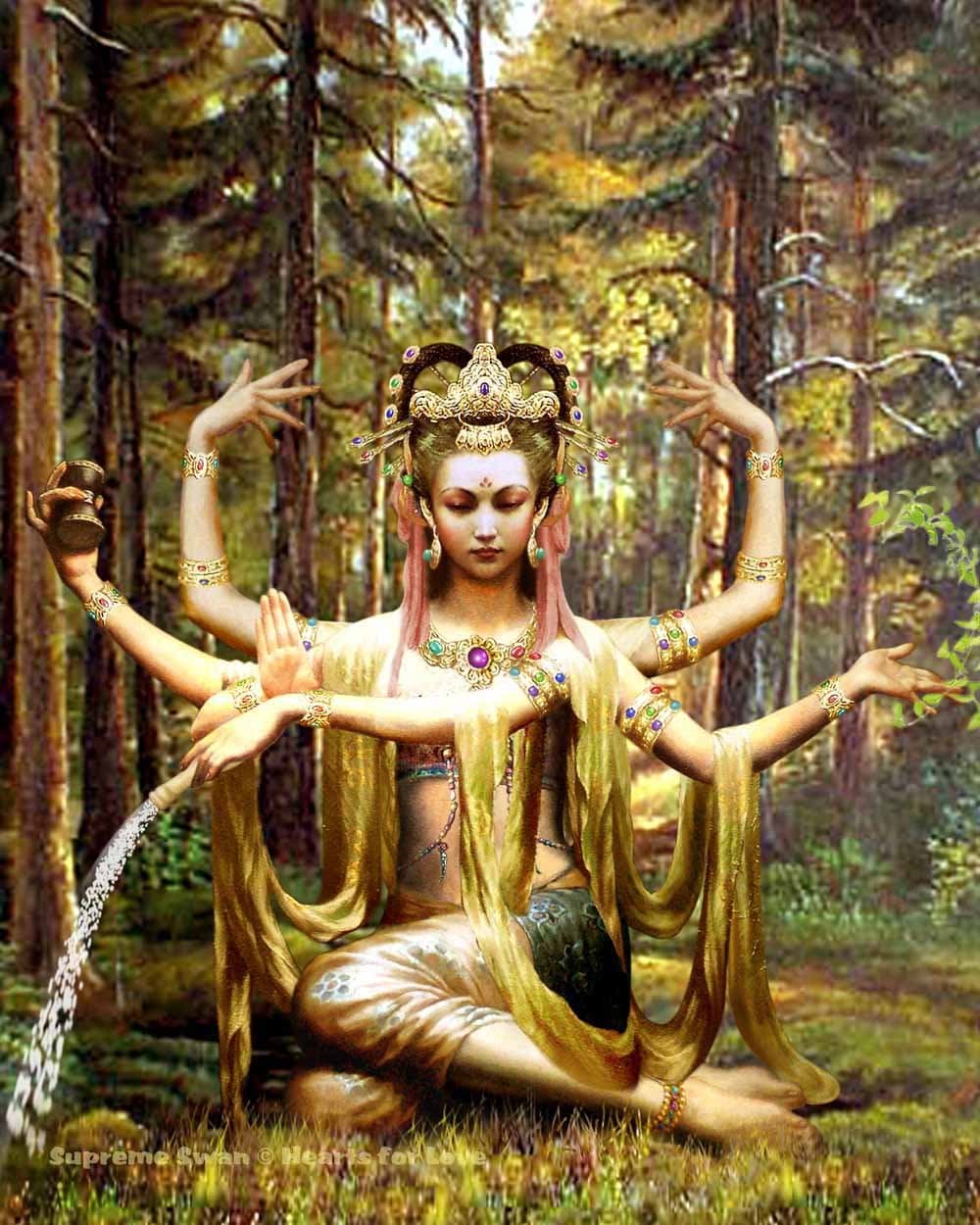 Supreme Swan Quan Yin Art Print - Available in Several Sizes