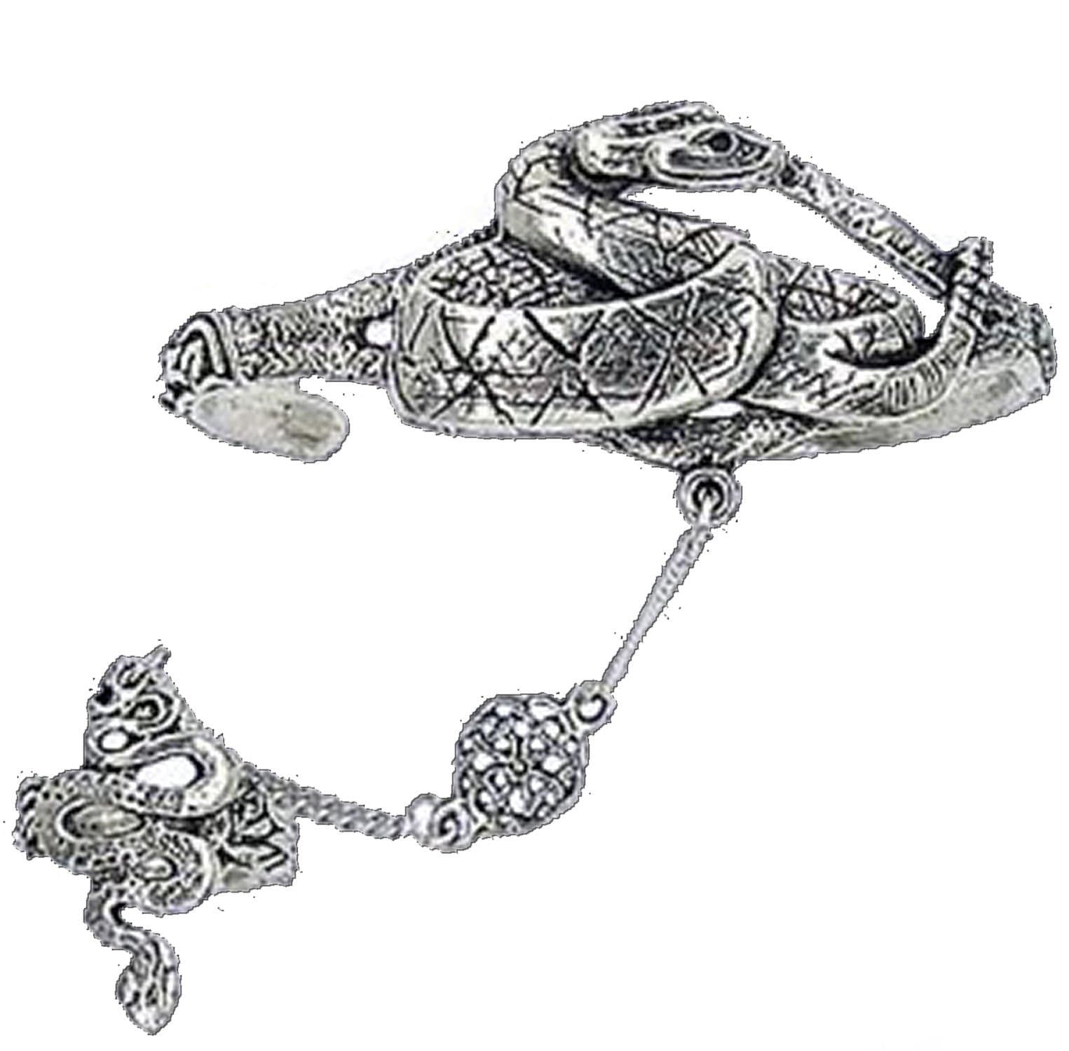 Pewter Medusa Snake Slave Bracelet