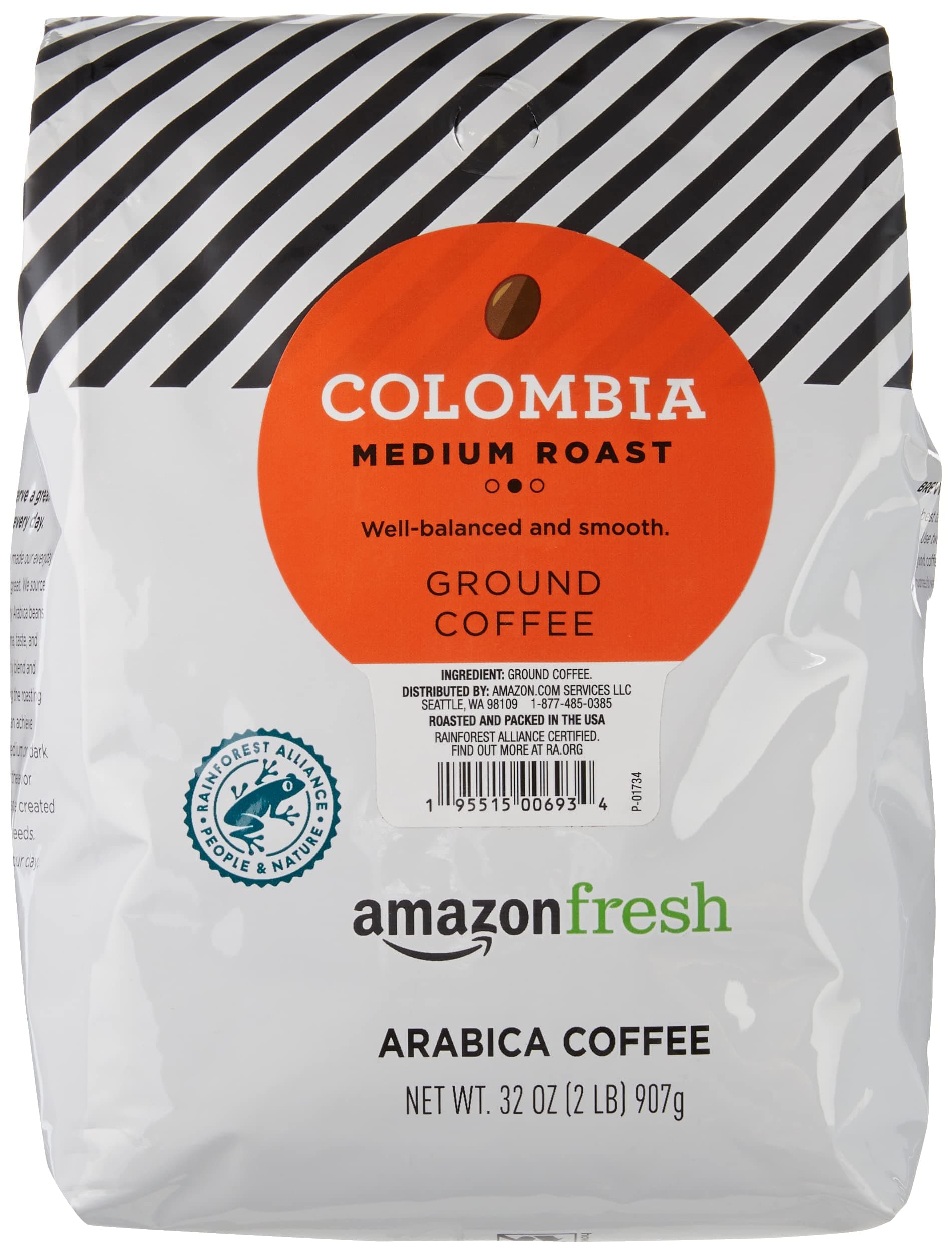 Amazon Fresh, Colombia Medium Roasted Ground Coffee, 32 oz