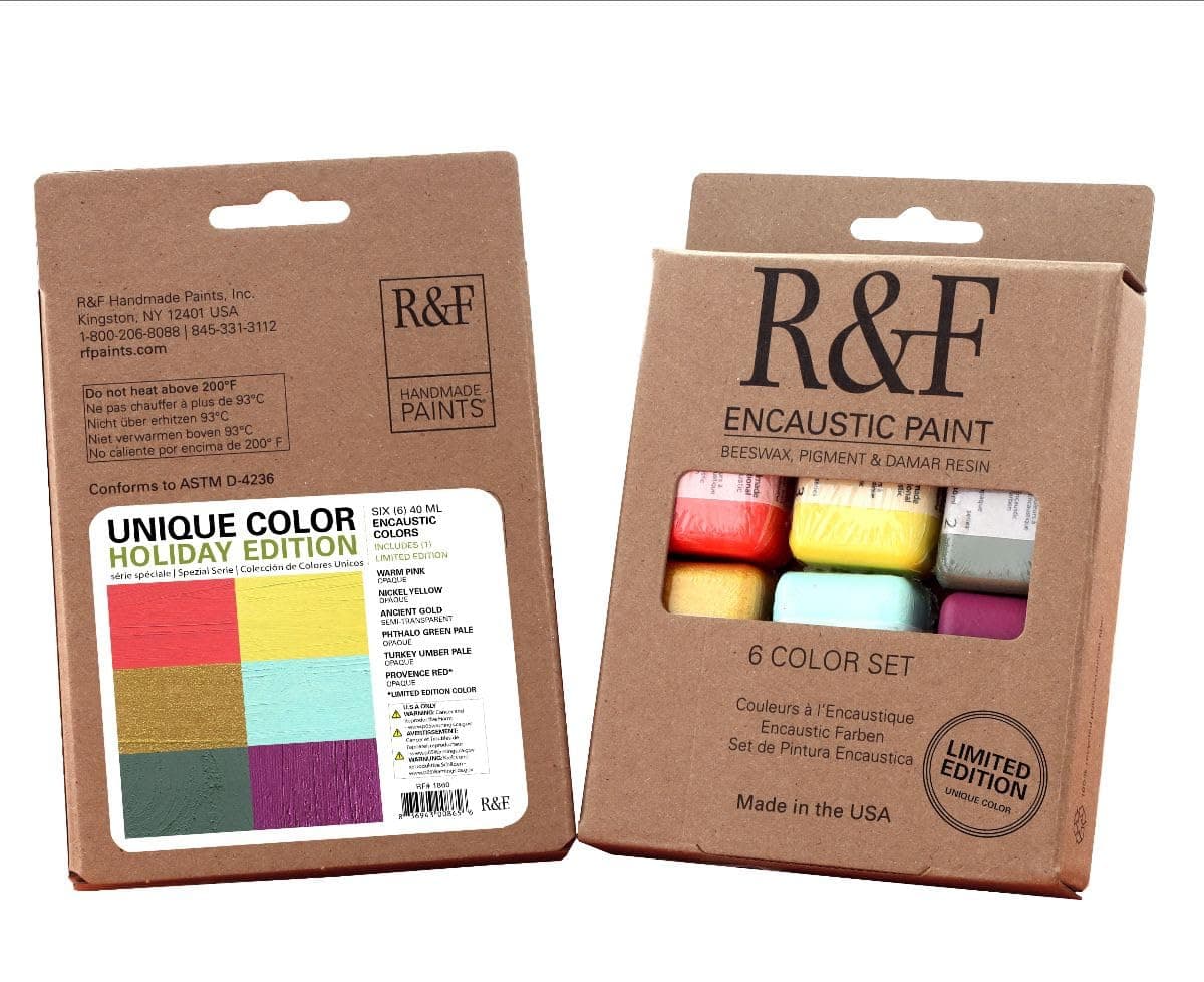 R&F Handmade Paints Encaustic Paint - Holiday Edition Set, 6 Colors