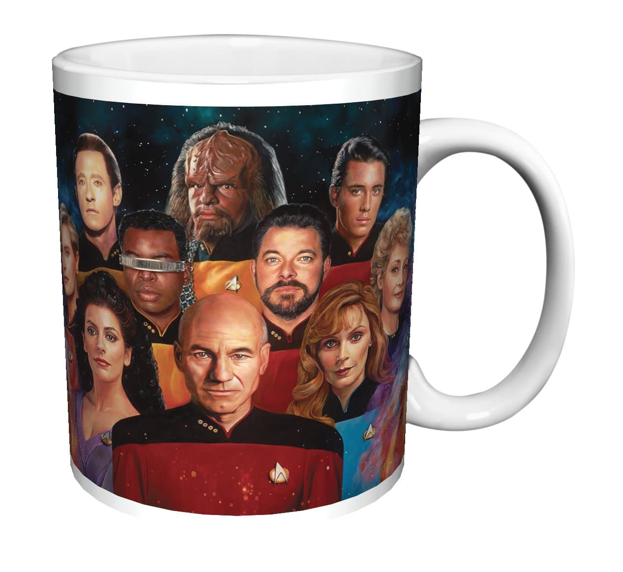 Star Trek The Next Generation Cast Group (Nicky Barkla The Final Frontier) Sci-Fi TV Television Show Ceramic Gift Coffee (Tea, Cocoa) 11 Oz. Mug