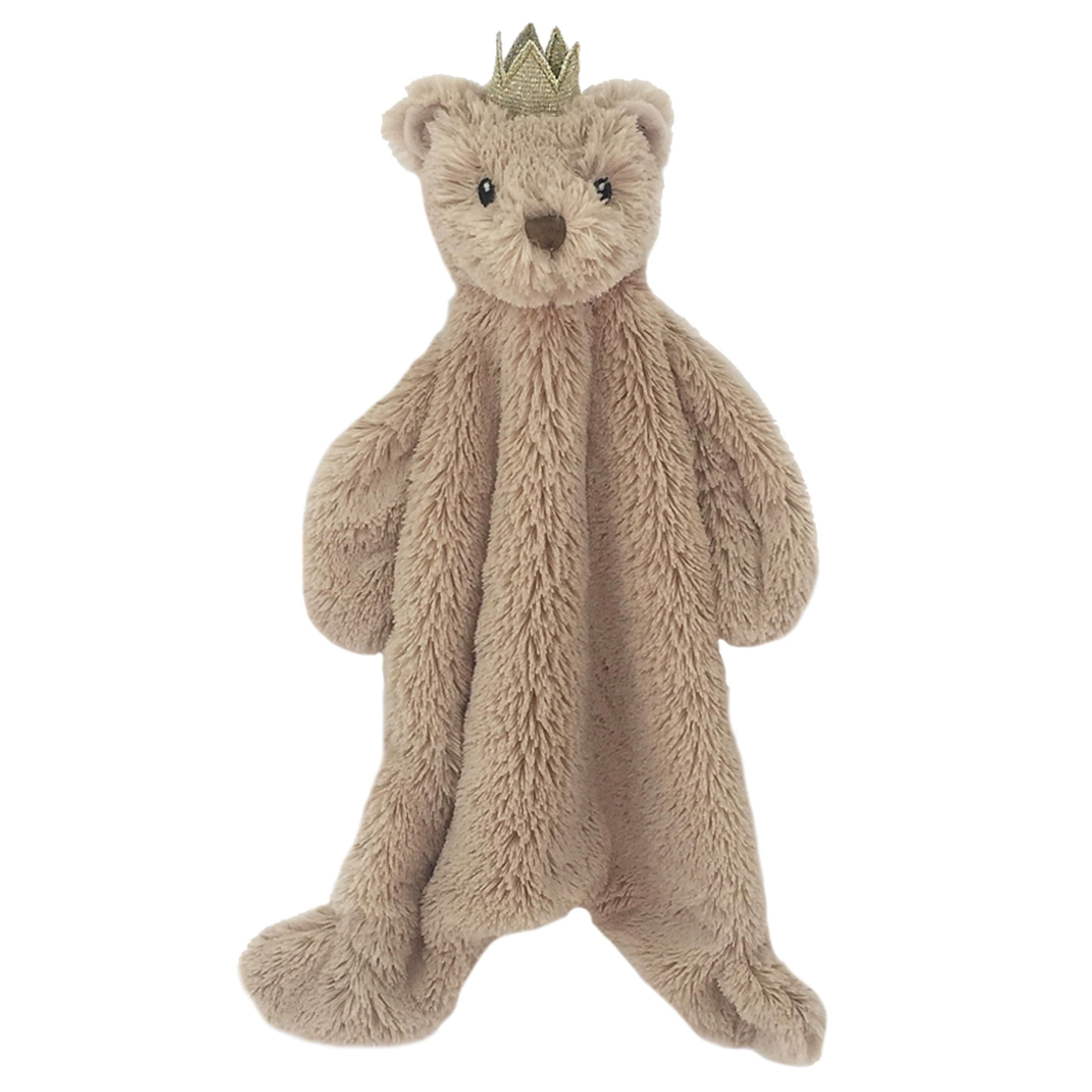Prince Teddy Bear Plush Lovey | 15-Inch Soft Baby Security Blanket for Babies | Perfect for Comfort & Soothing | Perfect Newborn Essential for Birthdays & Baby Showers