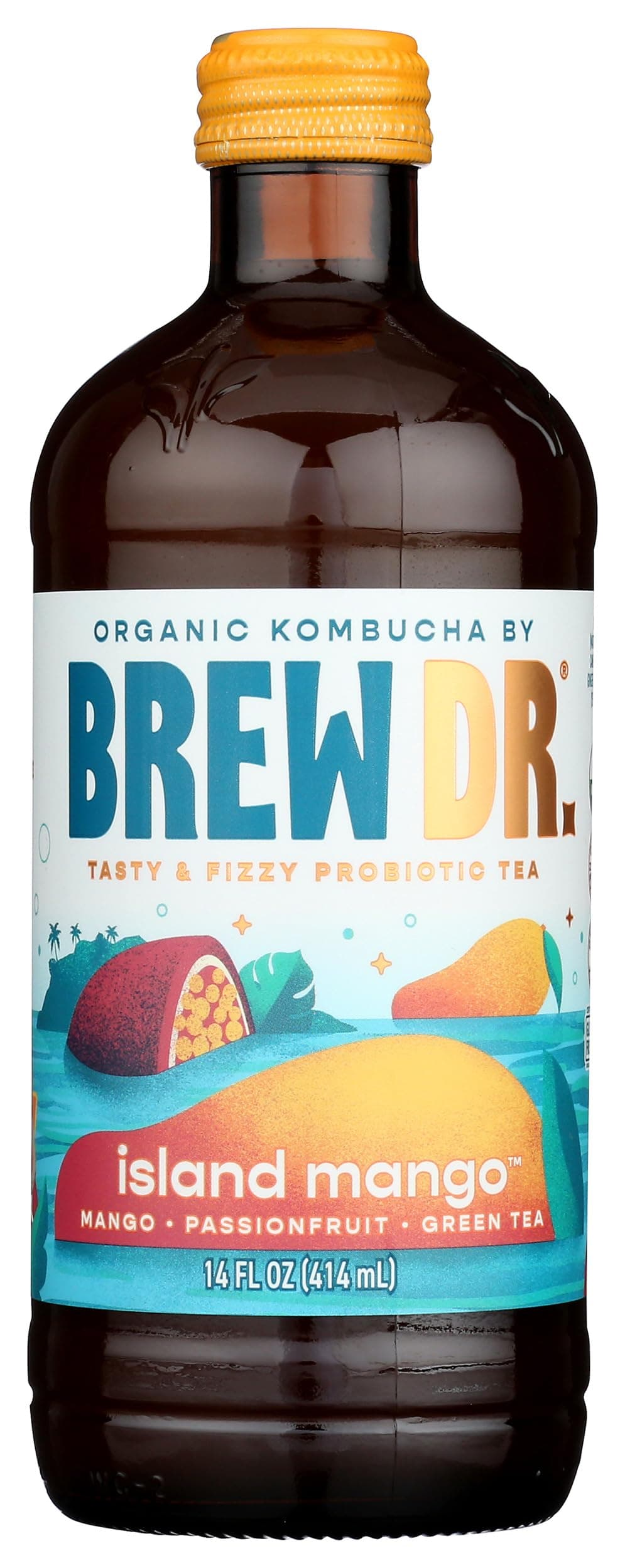 Organic Island Mango Kombucha, 14 FZ