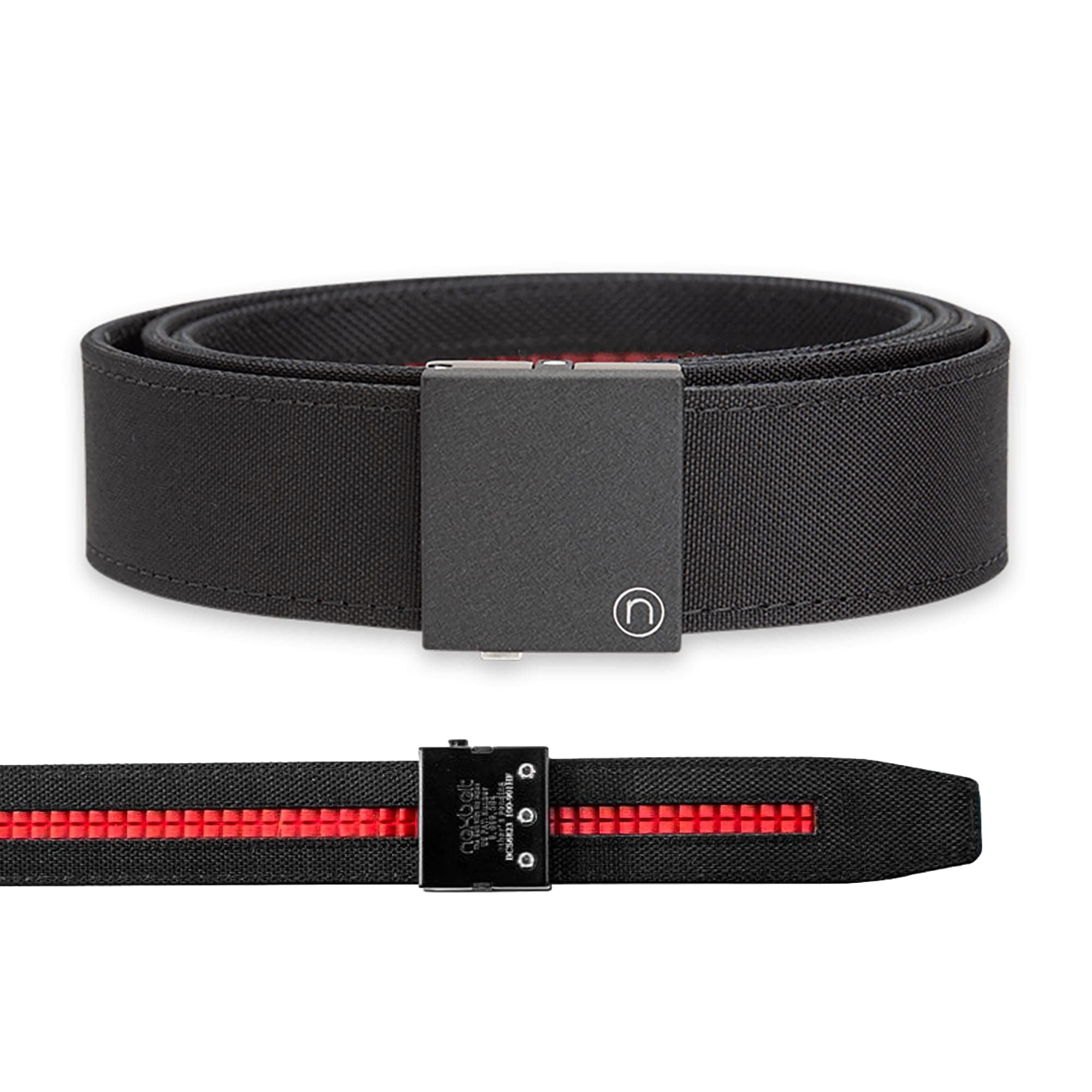 Nexbelt EDC Tactical Ratchet Belt – 1.5" Black Nylon, Quick-Release, Adjustab...